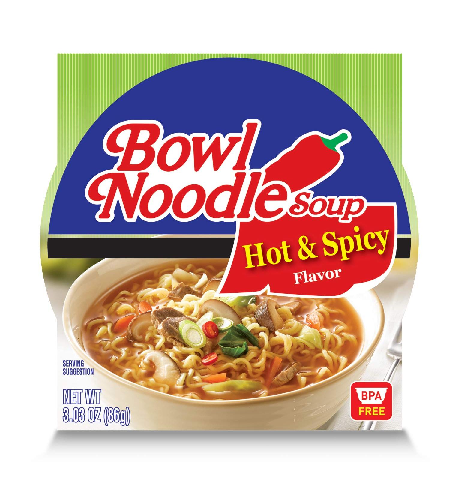 Nongshim HOT & SPICY Noodle Soup 3.03 oz (Pack of 12) - Authentic Korean Flavor - Buy Online on GoSupps.com