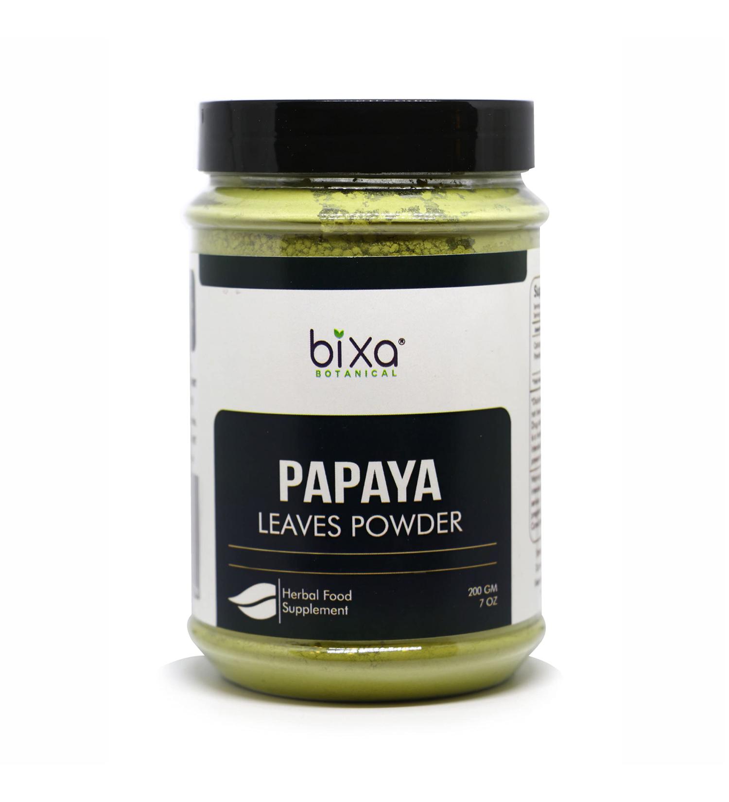 Bixa BOTANICAL Papaya Leaf Powder 200g/7oz | Ayurvedic Anti-oxidant Herb Supplement - Buy Online on GoSupps.com