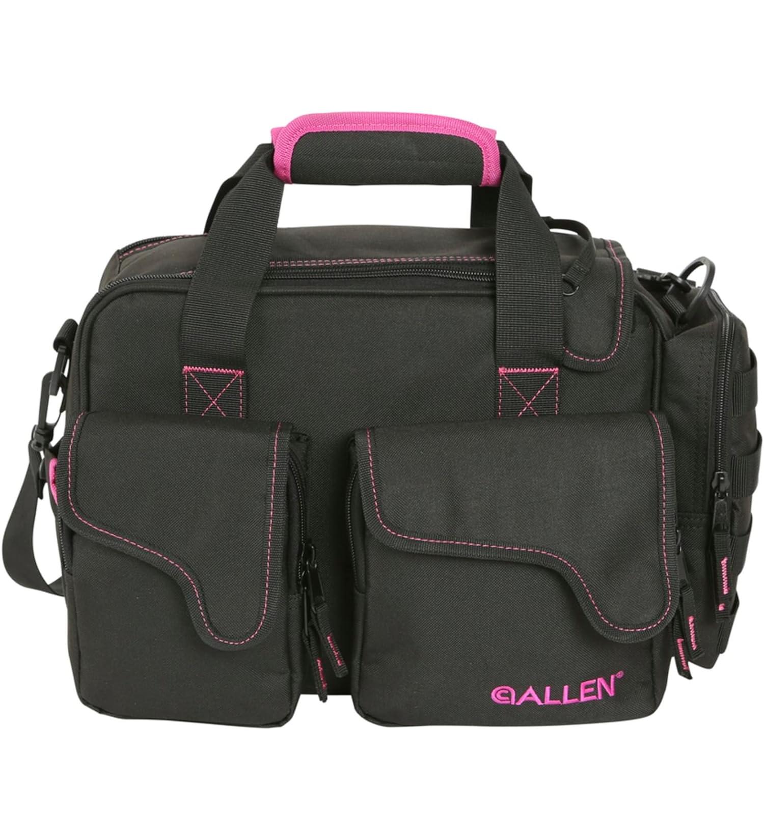 Allen Company Dolores Women's Compact Shooting Range Bag - Black/Pink - 13 x 4.5 - Gun Storage for Handguns, Shooting Gear, and Accessories - Buy Online on GoSupps.com
