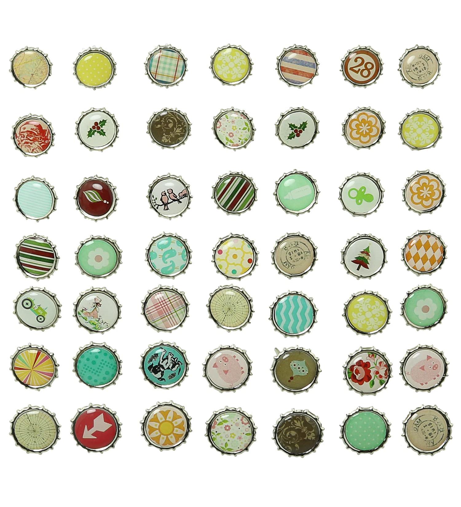 Paper Fasteners FMHXG 50pcs 9mm Round Mixed Pattern Brads Metal Scrapbooking Mini Brads Paper Fasteners for Scrapbooking Crafts Metal Crafts Decoration - Buy Online on GoSupps.com