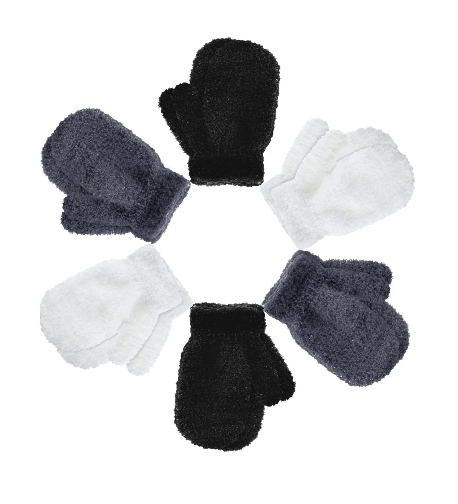 6 Pairs Kids Magic Stretch Mittens - Winter Thermal Gloves for Boys & Girls 5-10 Years - Simple Color - Buy Online on GoSupps.com