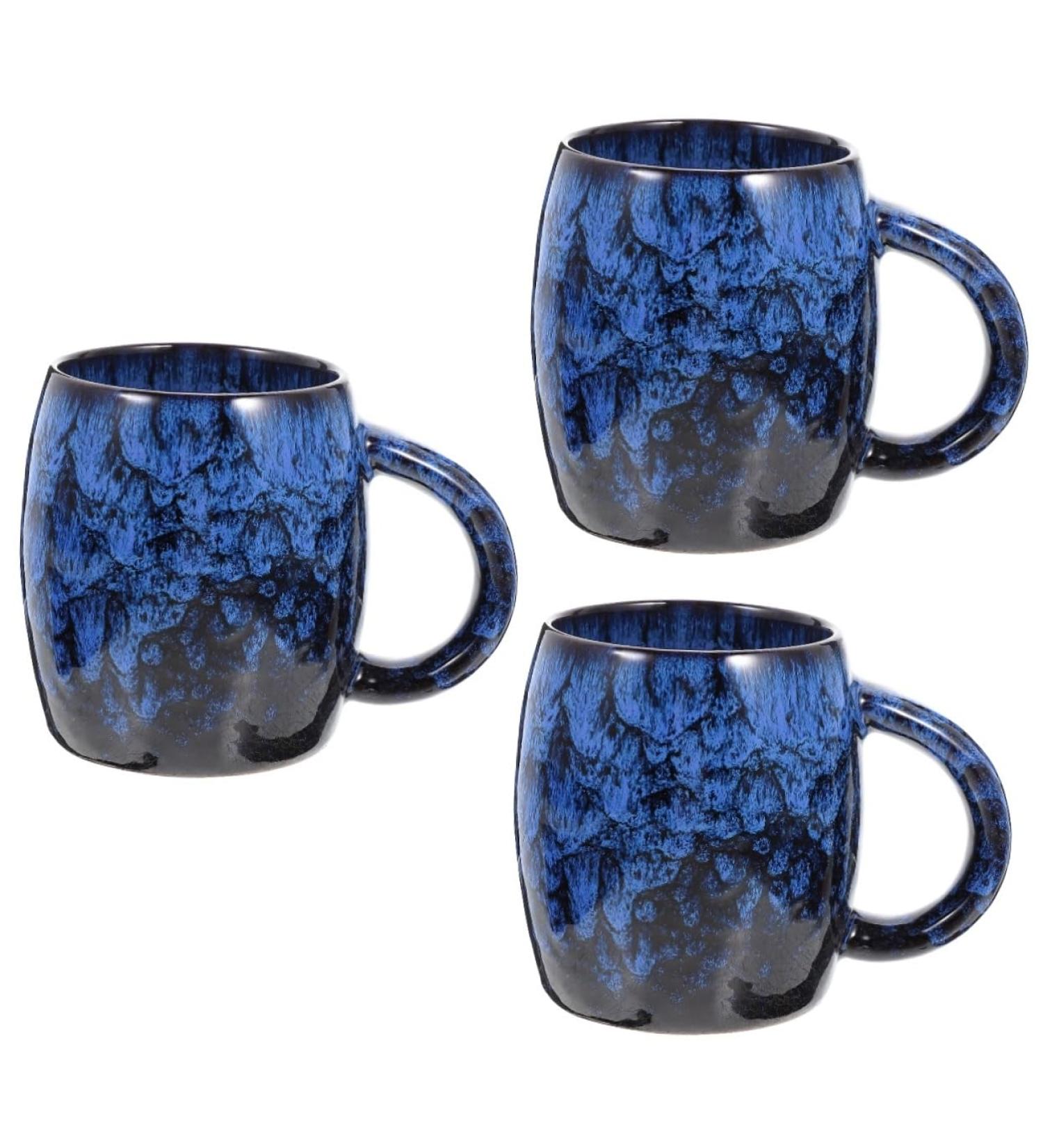 Zerodeko 3pcs Ceramic Coffee Mug The Office Mug Ceramic Cup Espresso Mug Porcelain Tea Japanese Coffee Mug Latte Art Cup Office Drinking Cup Ceramic Milk Cup Personal Cup Ceramics Vintage Bluex3pcs 13x13x12cmx3pcs - Buy Online on GoSupps.com