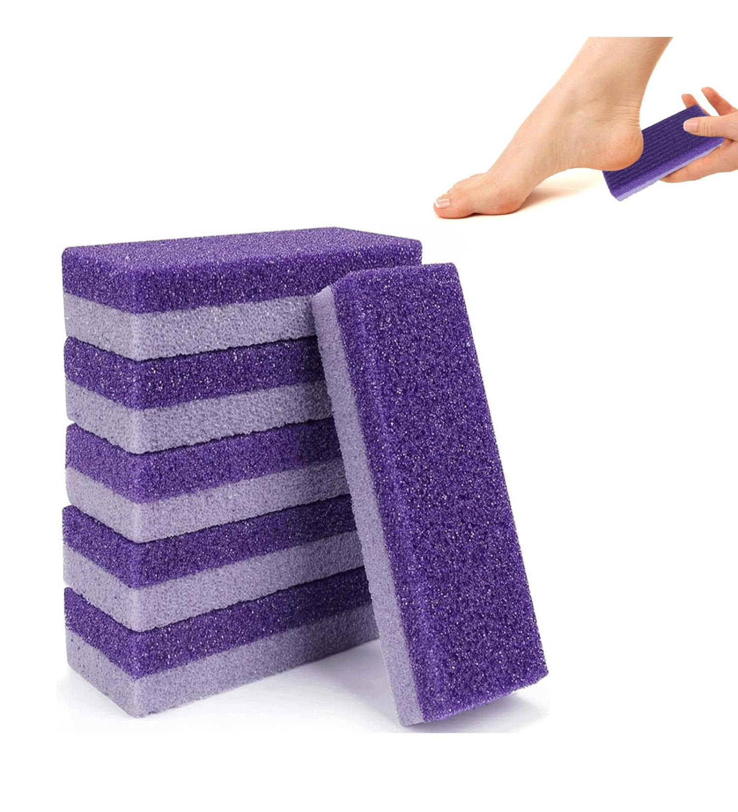 6 Pcs Pumice Stone for Feet Double Sided Foot Scrub Feet Hard Skin Callus Remover Scrubber Ideal for Smooth Heels Exfoliating Dead Skin Suitable for Home and Beauty Salons(Purple) - Buy Online on GoSupps.com