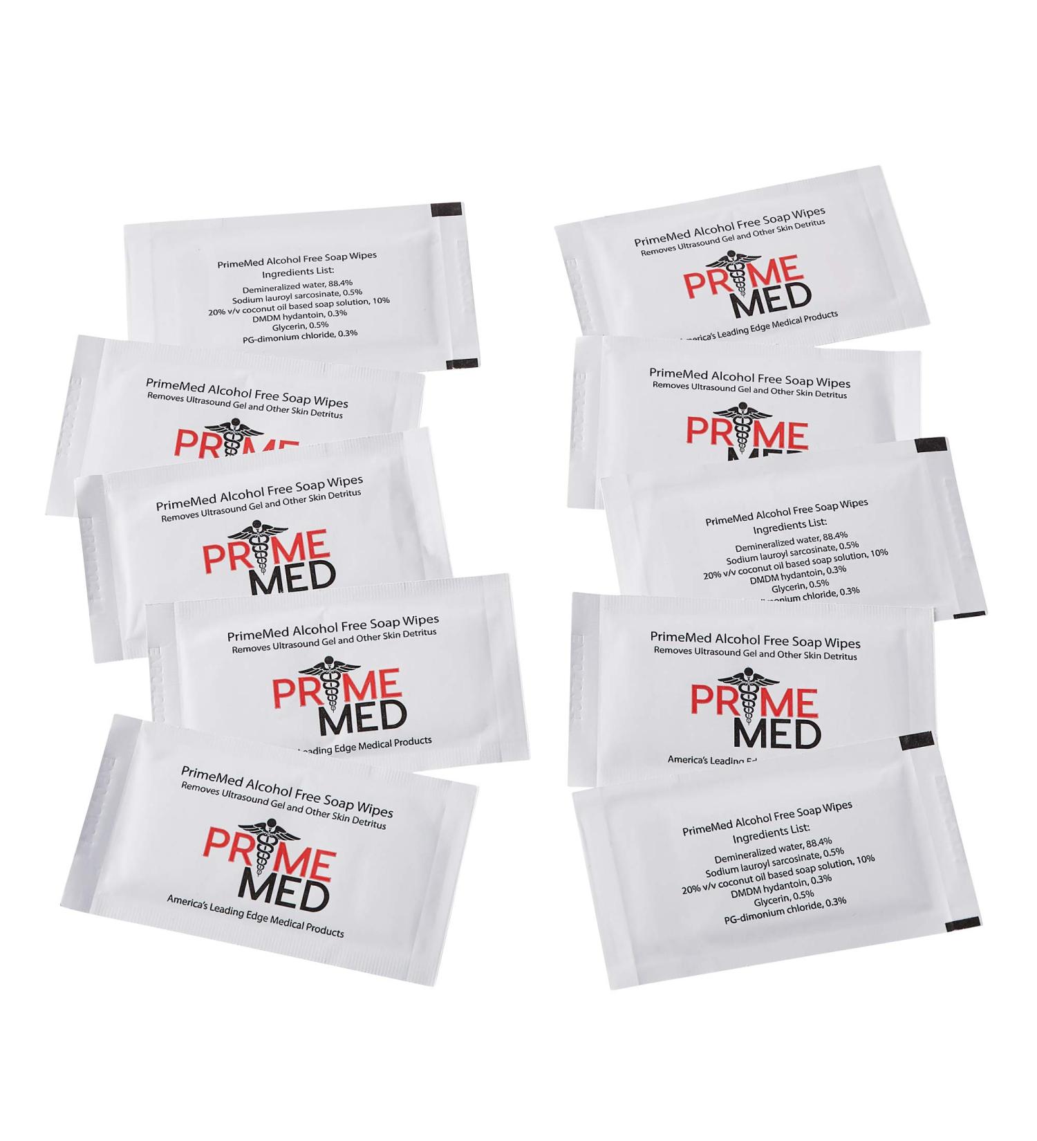 PrimeMed Alcohol-Free Hand Sanitizing Soap Wipes - Gentle Hand & Body Wet Wipes (Individually Wrapped) (10 Pack) 1 Count (Pack of 10)