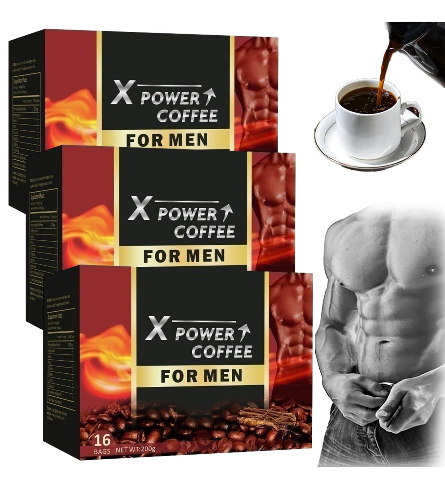 X Power Coffee X Power Coffee for Men Instant Power Coffee For Men The Secret To Strong Men Men's Power Energy Coffee For Male (3 Box) - Buy Online on GoSupps.com