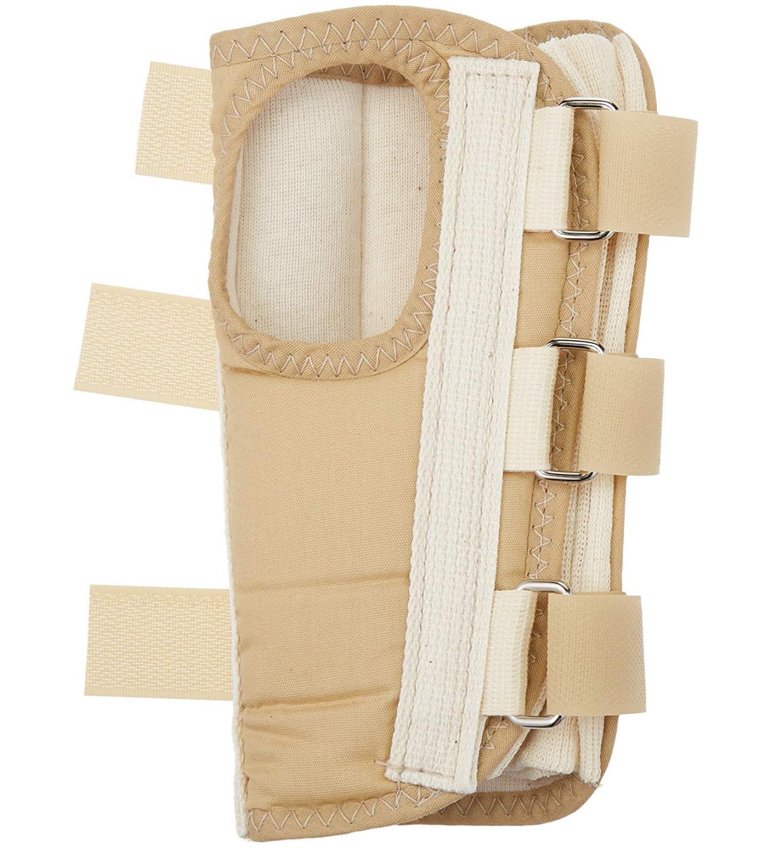 Rolyan Regular Length Enlarged Thumb Hole D-Ring Wrist Braces Right Extra-Small Fixed Position Stabilizer Brace with Secure Closure for Immobilization Recovery Treatment for Arthritis Tendonitis