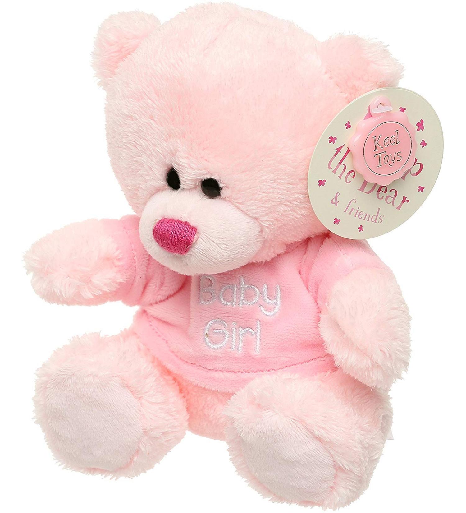 Baby Box Shop Pink Teddy Bear for Baby Girl - Newborn Soft Toys Small Pink Teddy Bear for Baby Girl - Cute Teddy Bear Baby Girl Teddy for Newborn New Baby Girl Gift Pink Baby Teddy for Newborn