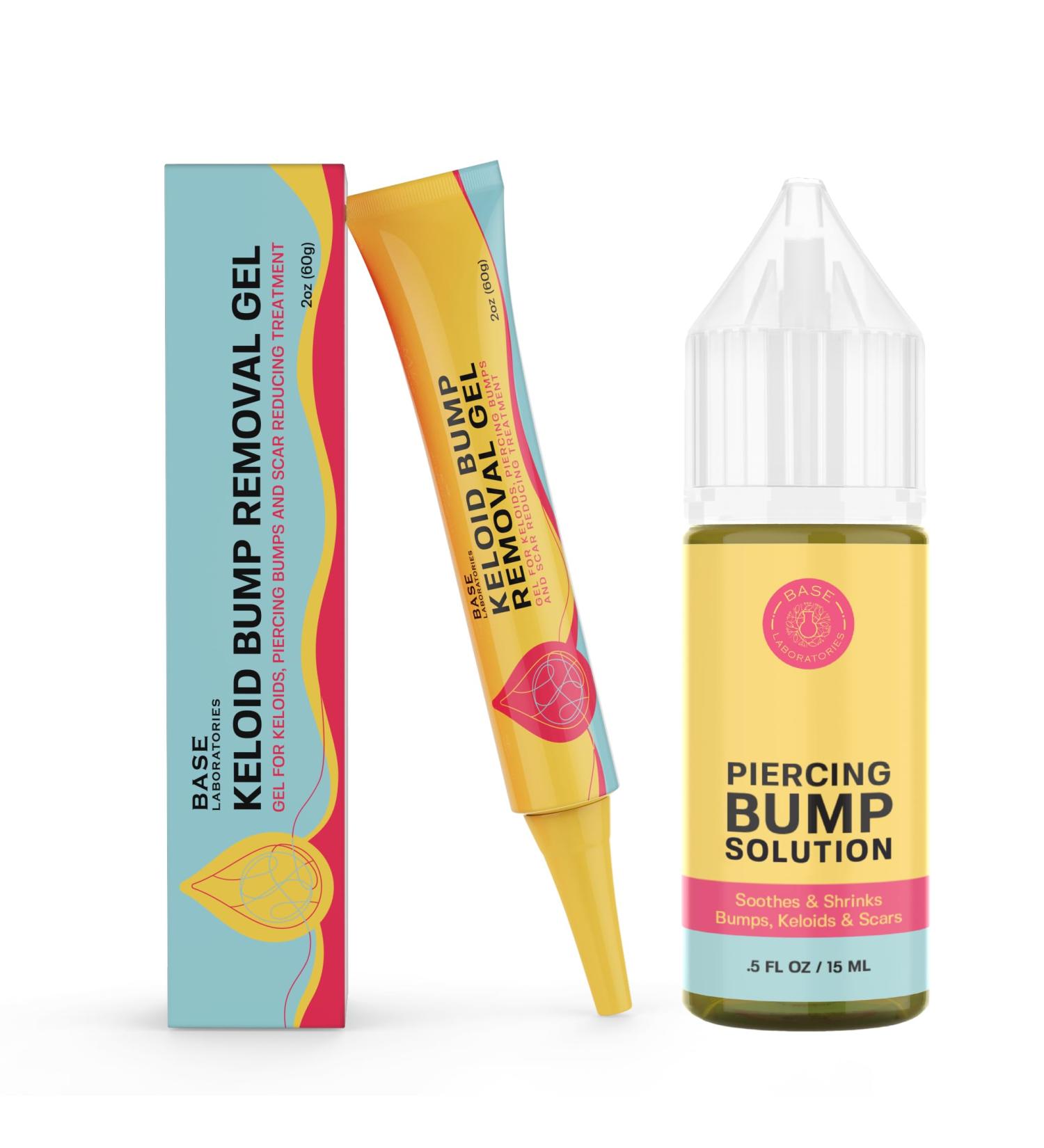 BASE LABORATORIES Keloid Bump Treatment Duo | Reduce Piercing Bumps & Scars | Effective Keloid Removal Gel | International Shipping - Buy Online on GoSupps.com