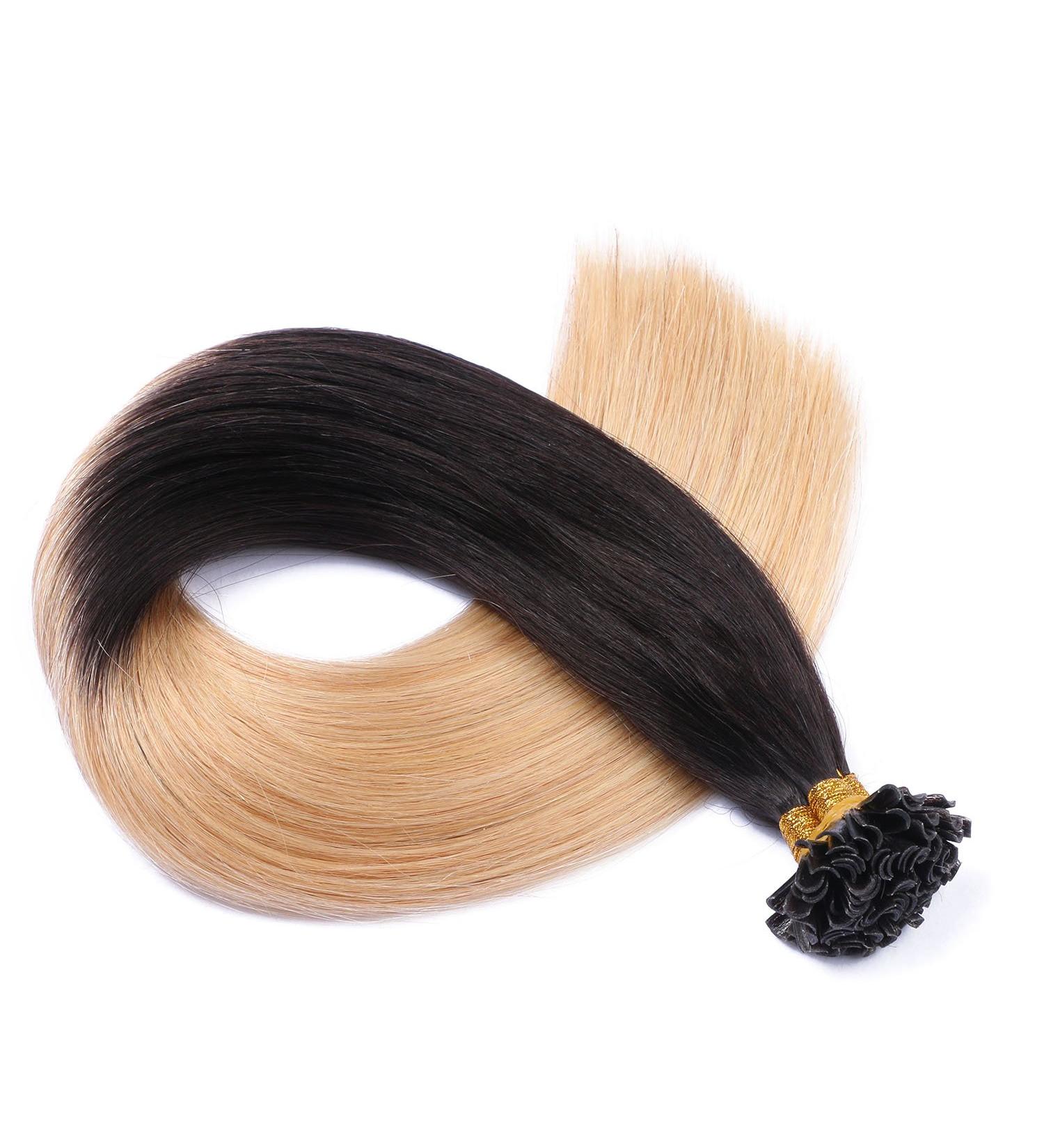 Buy 100% Remy Keratin Bonding U-Tip Hair Extensions #1B/24 Ombre - 60cm 250 Strands - High Quality by Novon Hair Extensions - Buy Online on GoSupps.com