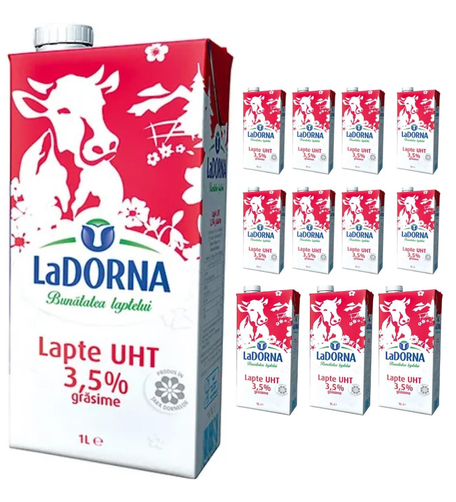 La Dorna 3.5% Fat Milk 1 Lt x 12 Boxes - Buy Online on GoSupps.com