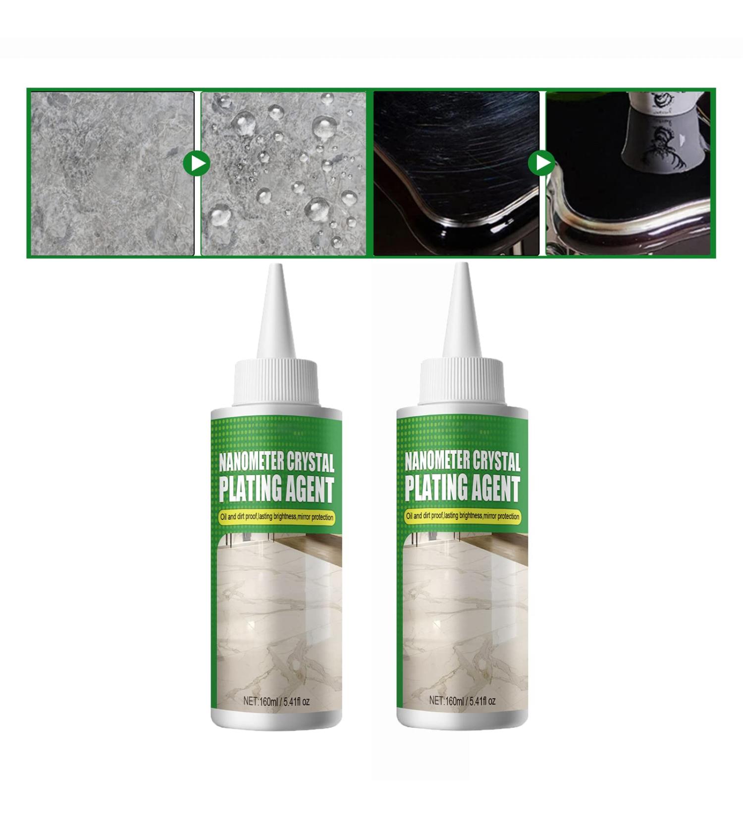 Marble Nano Crystal-Plating Agent Marble Cleaner Countertop Best Cleaner for Quartz Countertops Quartz Countertop Cleaner and Polish (160ML 2Pcs) 160ml 2Pcs - Buy Online on GoSupps.com