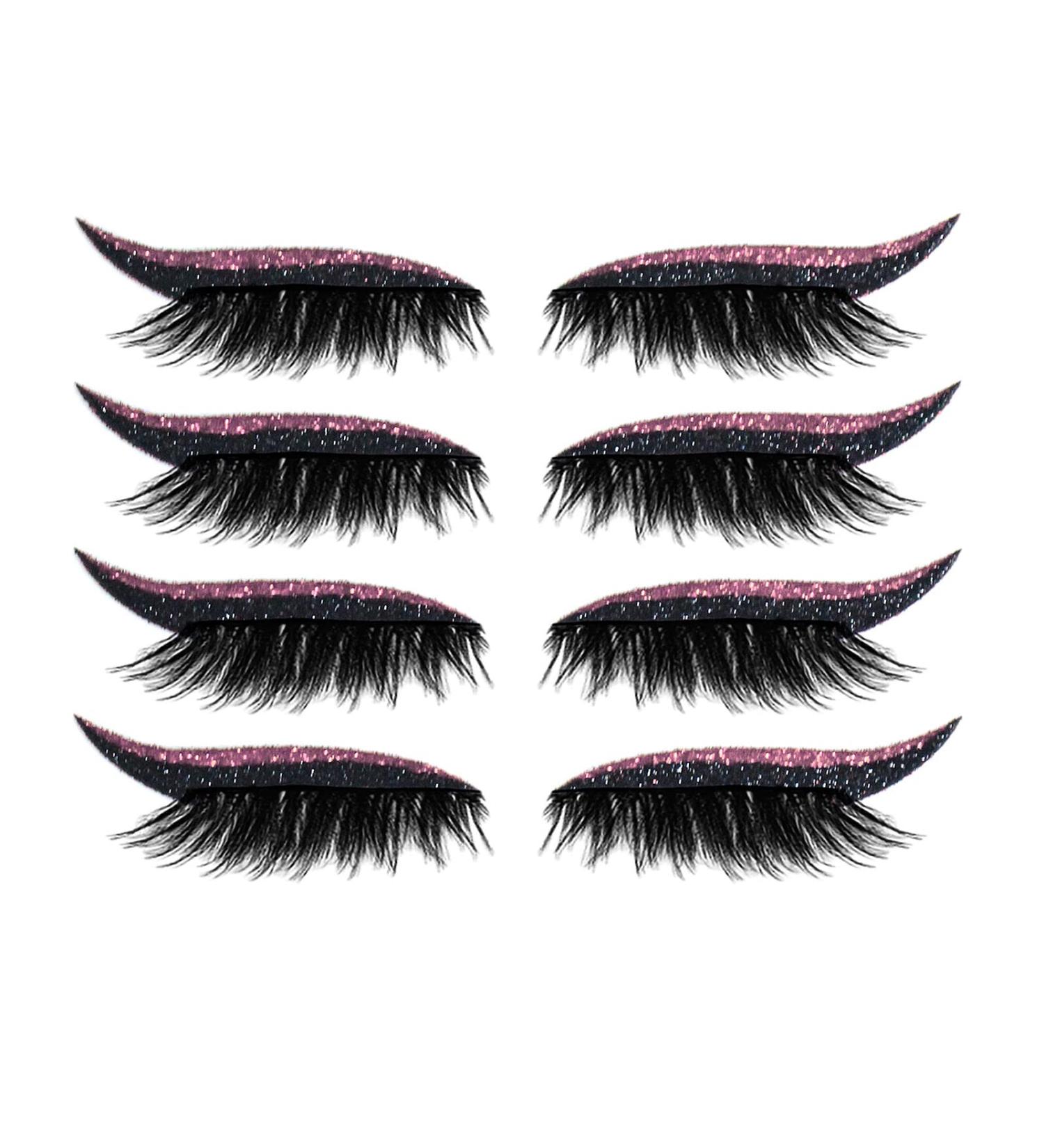 Buy Reusable Self-Adhesive Eyelashes with Eye Shadow - Invisible Tape for Effortless Beauty - Buy Online on GoSupps.com