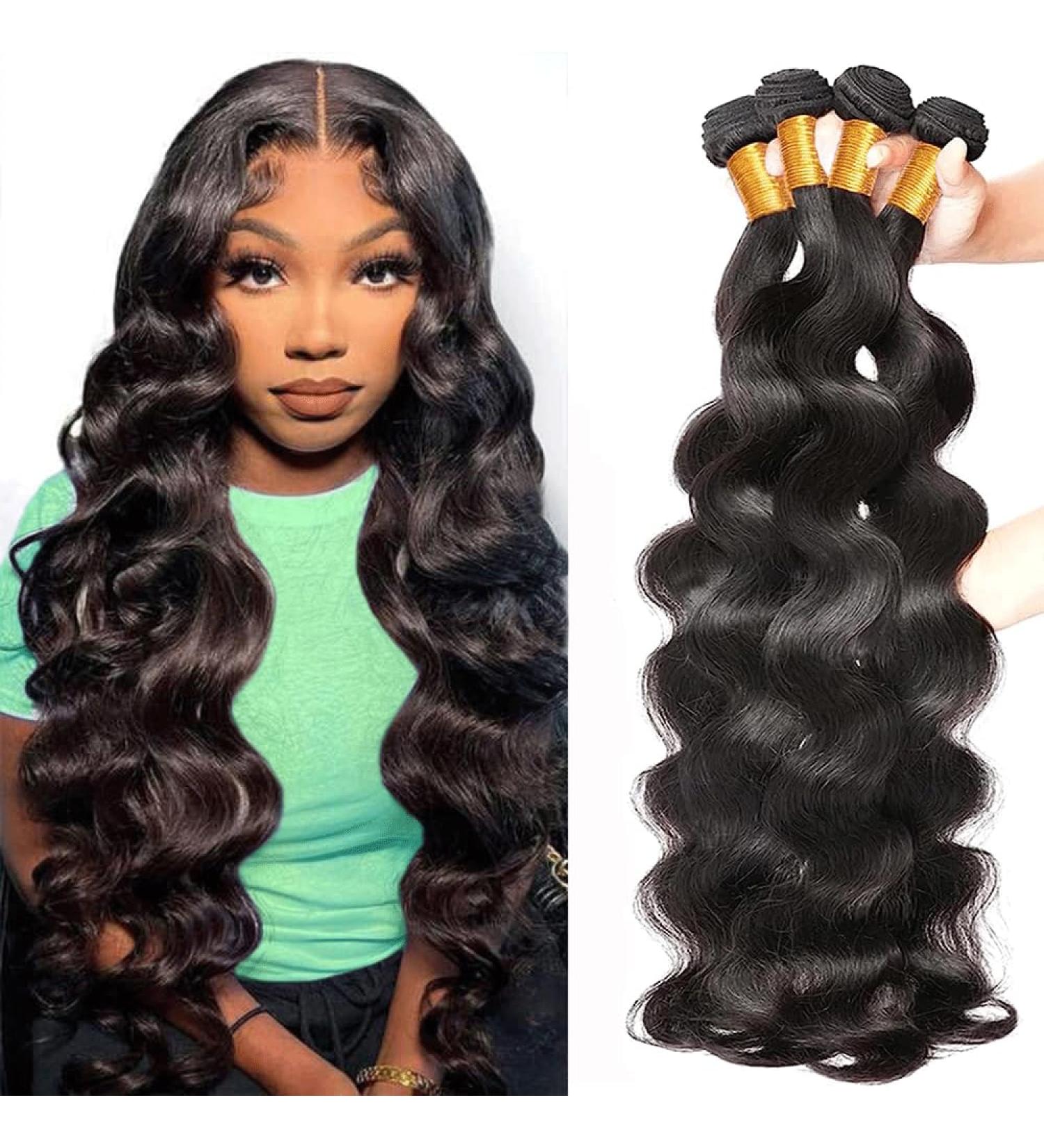 Vallbest 10A Brazilian Virgin Hair Body Wave Bundles - 18 20 22 24 Inch - 100% Unprocessed Human Hair - Buy Online on GoSupps.com