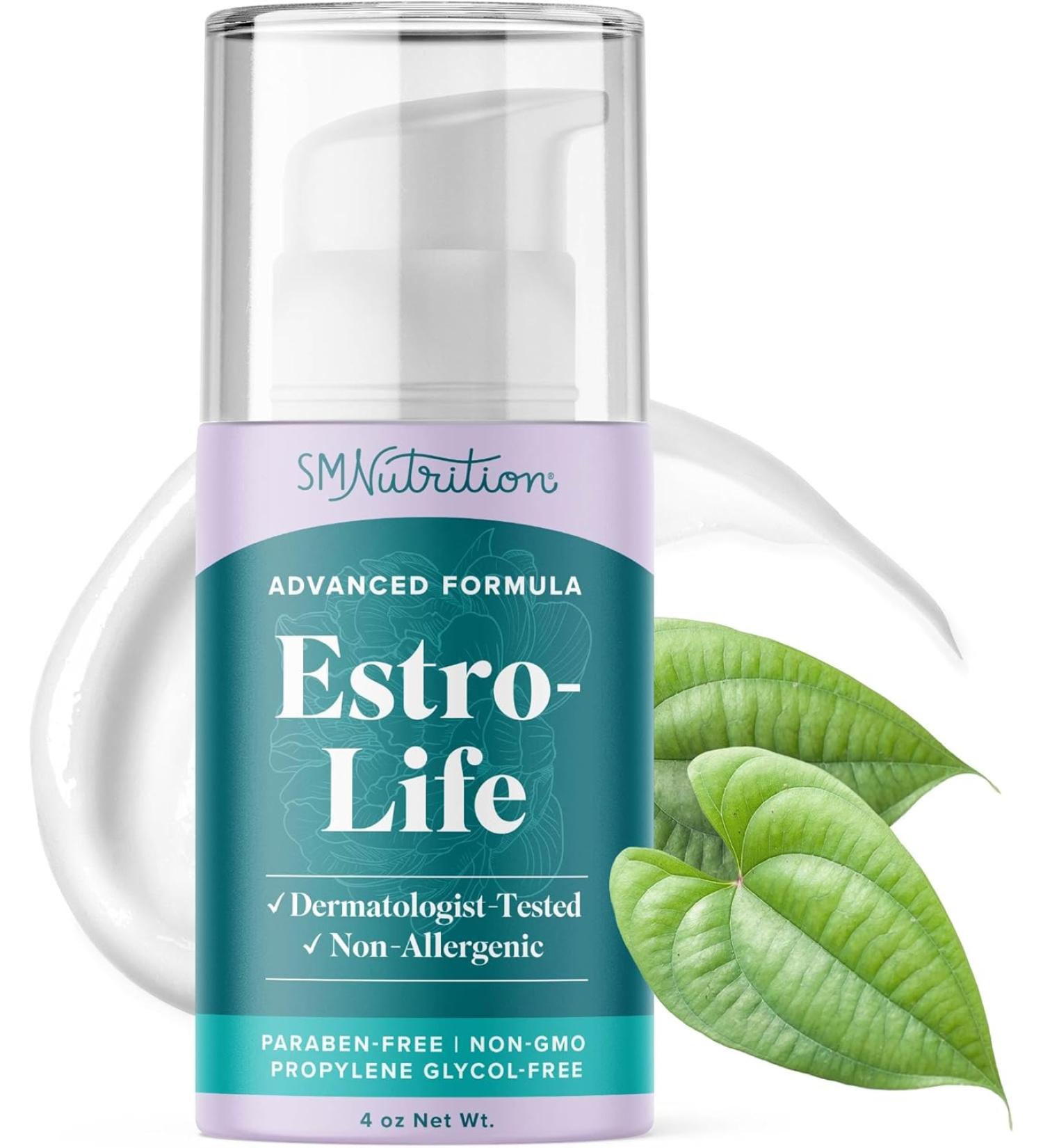Estrogen Estriol Cream (3.5oz Pump) 175mg USP Micronized Estriol | MidLife Balance* | Dermatologist-Tested, Hypoallergenic, Soy-Free, Dairy-Free, Cruelty-Free - Buy Online on GoSupps.com