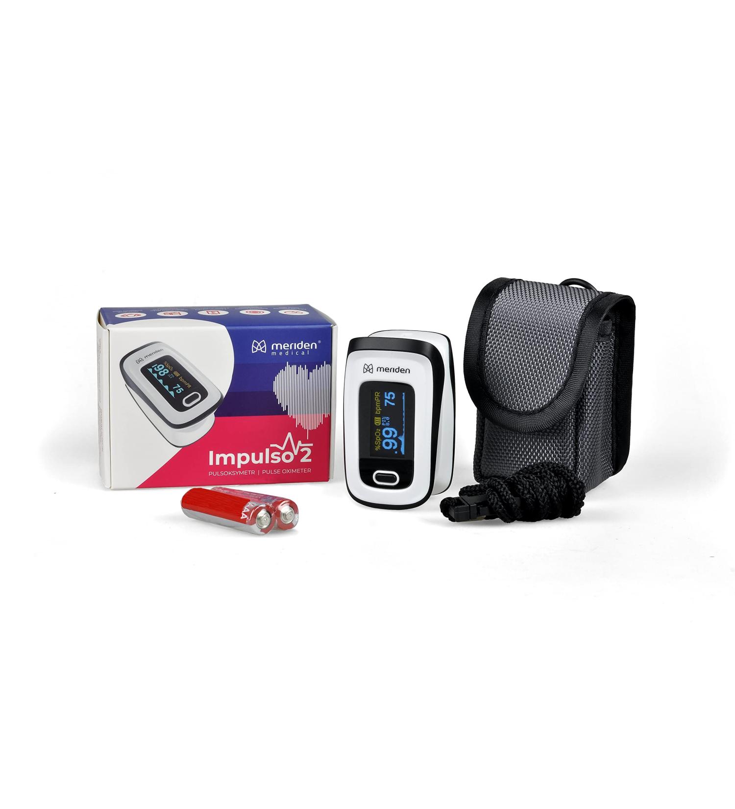 Merid Impulso2 Medical Pulse Oximeter - Accurate Oxygen Saturation & Blood Oxygen Measurement with OLED Display | International Shipping Available - Buy Online on GoSupps.com