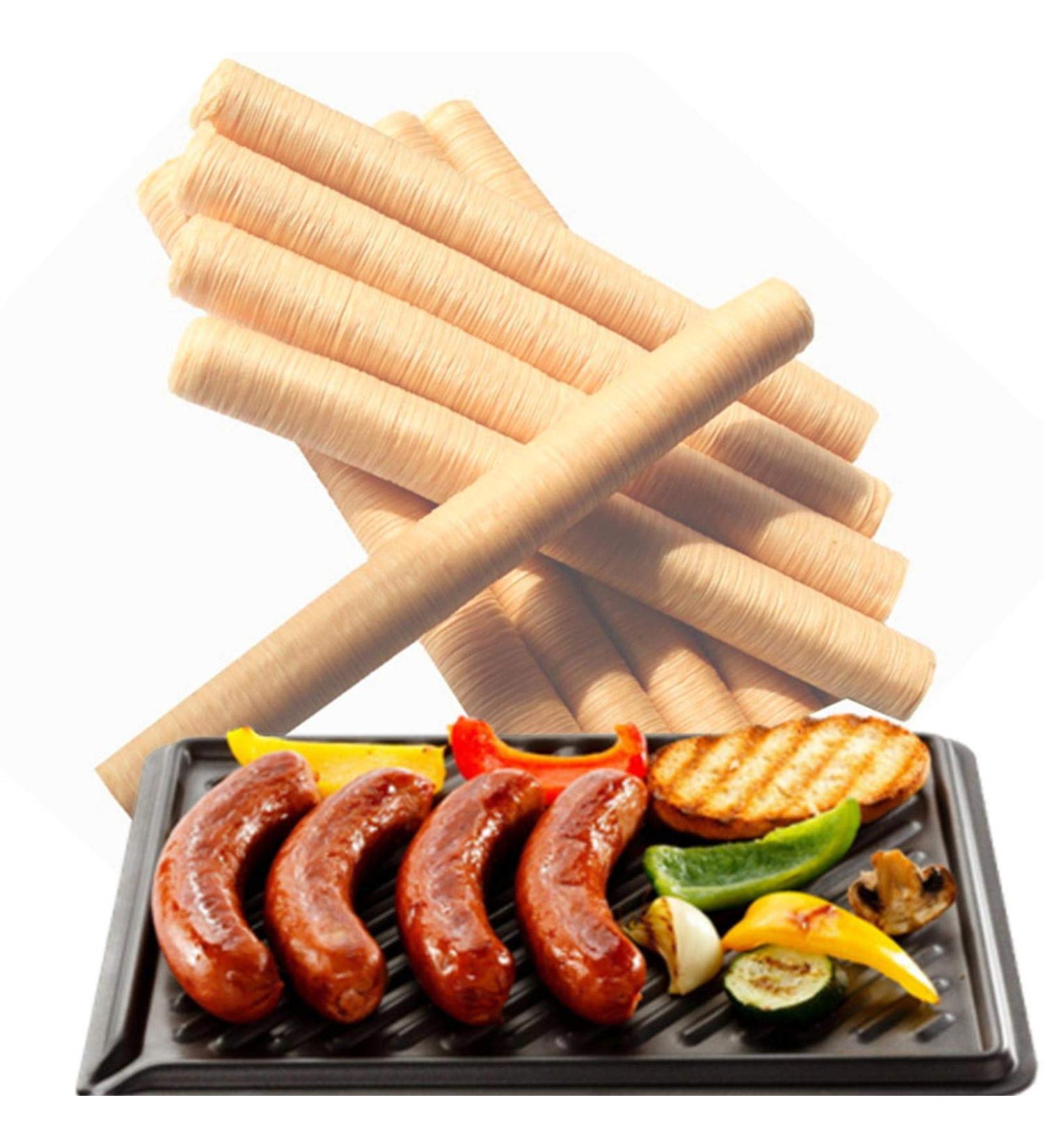 Hot Dog Casings Collagen Upgraded Premium Natural Collagen Casing Sausage 14M 26mm Casings Hot Dog Roast Eatable Collagen Protein Casings Sausage Ham - Buy Online on GoSupps.com