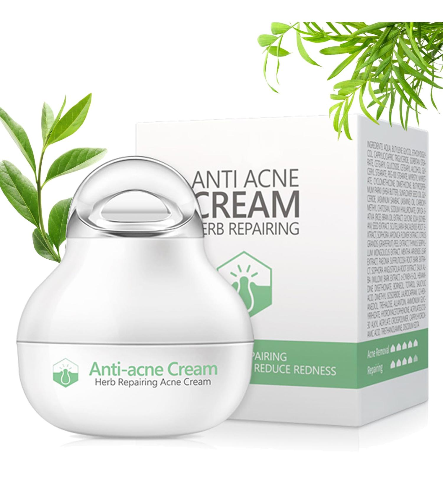 Herbal Acne Cream - Spot Treatment Cream Spot and Acne Treatment For Face and Body Acne Scar Pimple Cream for Face & Back Acne Anti-Blemish Care - Non-Drying and Gentle For All Skin Types - Buy Online on GoSupps.com