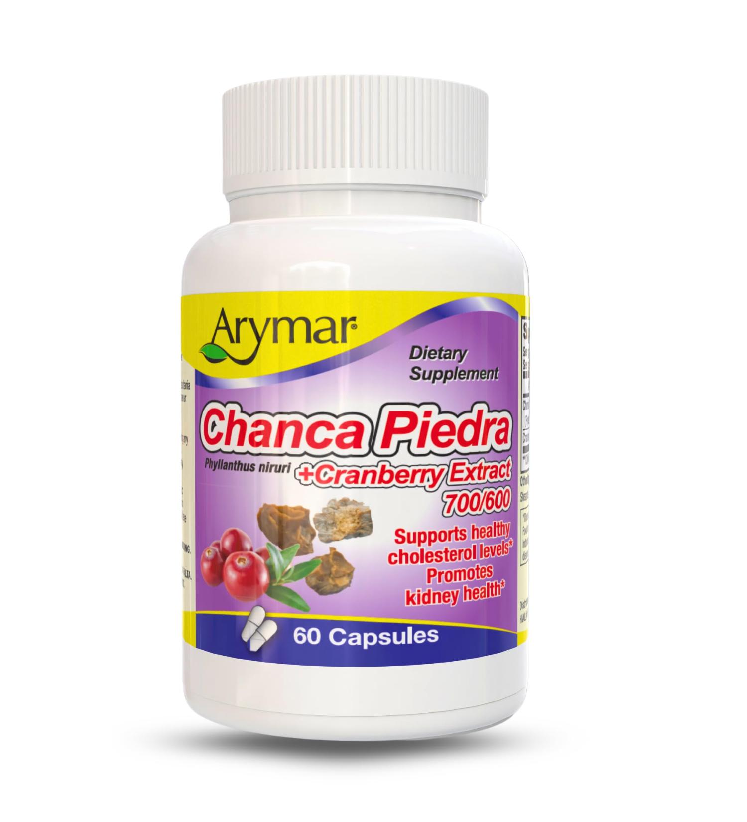 Arymar Chanca Piedra with Cranberry Herbal Support for Urinary Wellness & Kidney Function (60 Capsules) 60 Count (Pack of 1) - Buy Online on GoSupps.com