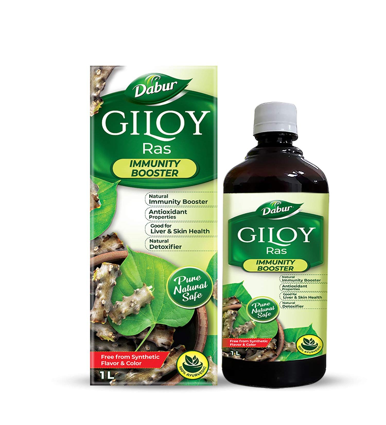 Dabur Giloy Juice Immunity Booster With Natural Source Of Antioxidants - 1 L - Buy Online on GoSupps.com