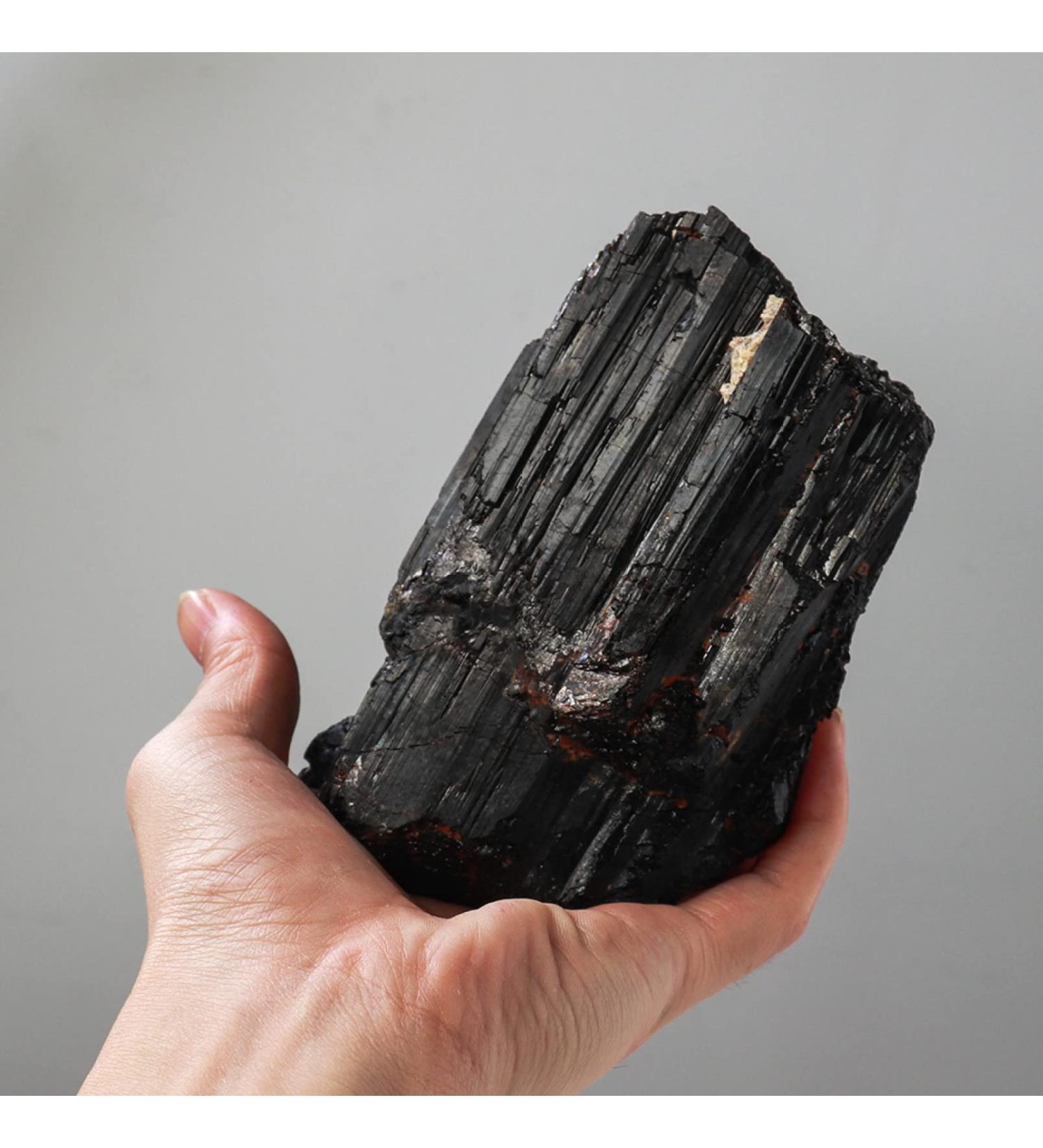 Big Size Natural Crystal Black Rough Stone Decorative Raw Ore Collection Natural Rock Used for Clarity and Purpose 1-1.2kg Full of Texture 1-1.2kg Black - Buy Online on GoSupps.com