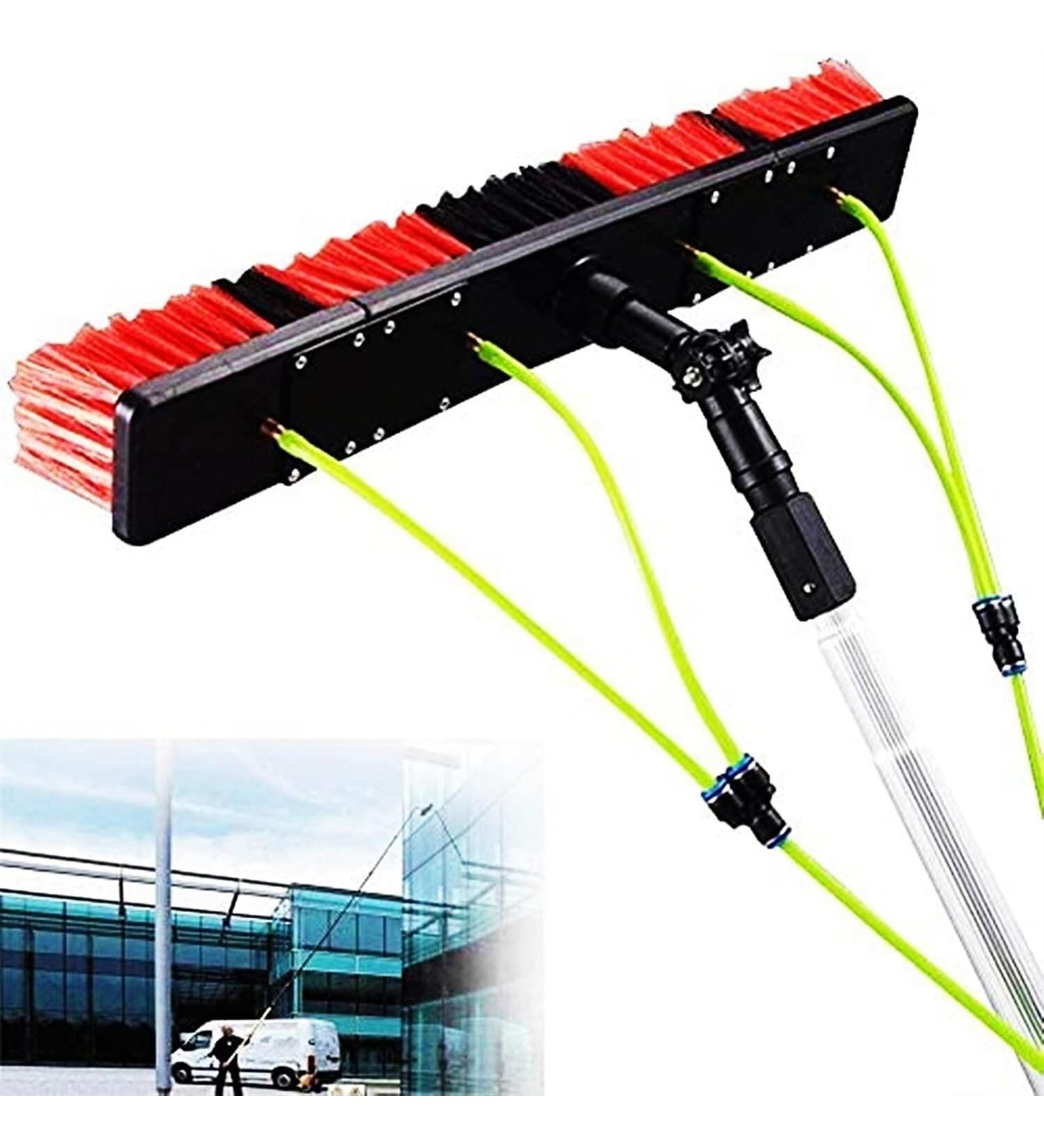 photovoltaic cleaner Window Cleaning Water-fed Pole Extendable Window Cleaning Pole Water Fed Telescopic Brush Water Flow Cleaner Swimming Pool Brush for Outdoor/Indoo 55cm Brush Head 5M/17FT - Buy Online on GoSupps.com