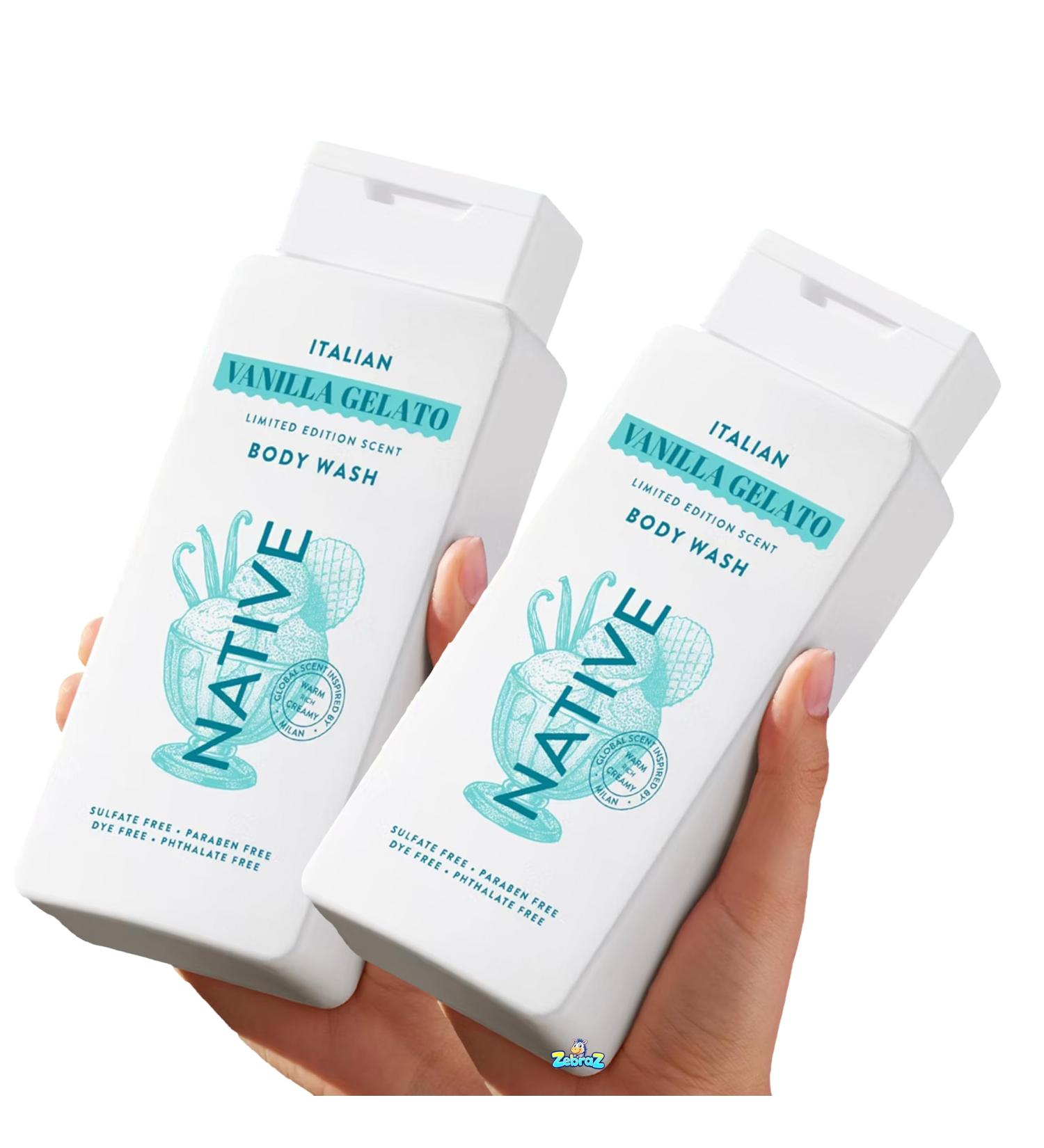 Native - Passport Limited Edition Global Flavors Sulfate-Free Body Wash - Italian Vanilla Gelato - 18 fl oz - Pack Of 02 - Buy Online on GoSupps.com