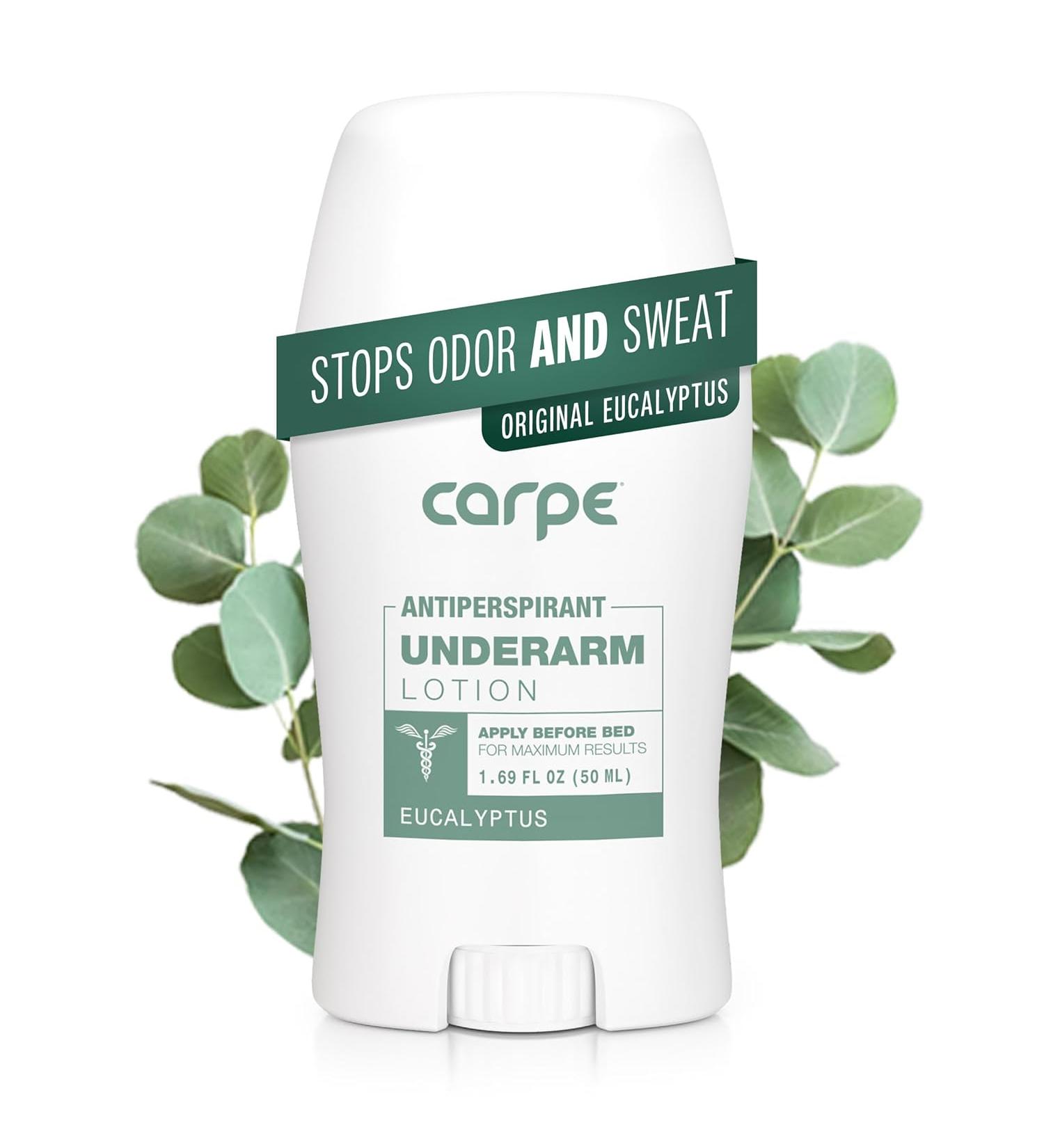 Carpe Underarm Antiperspirant and Deodorant - Eucalyptus Scent, Clinical Strength, 1.69 Fl Oz - Manage Hyperhidrosis, Combat Excessive Sweating - Stay Fresh All Day - Buy Online on GoSupps.com