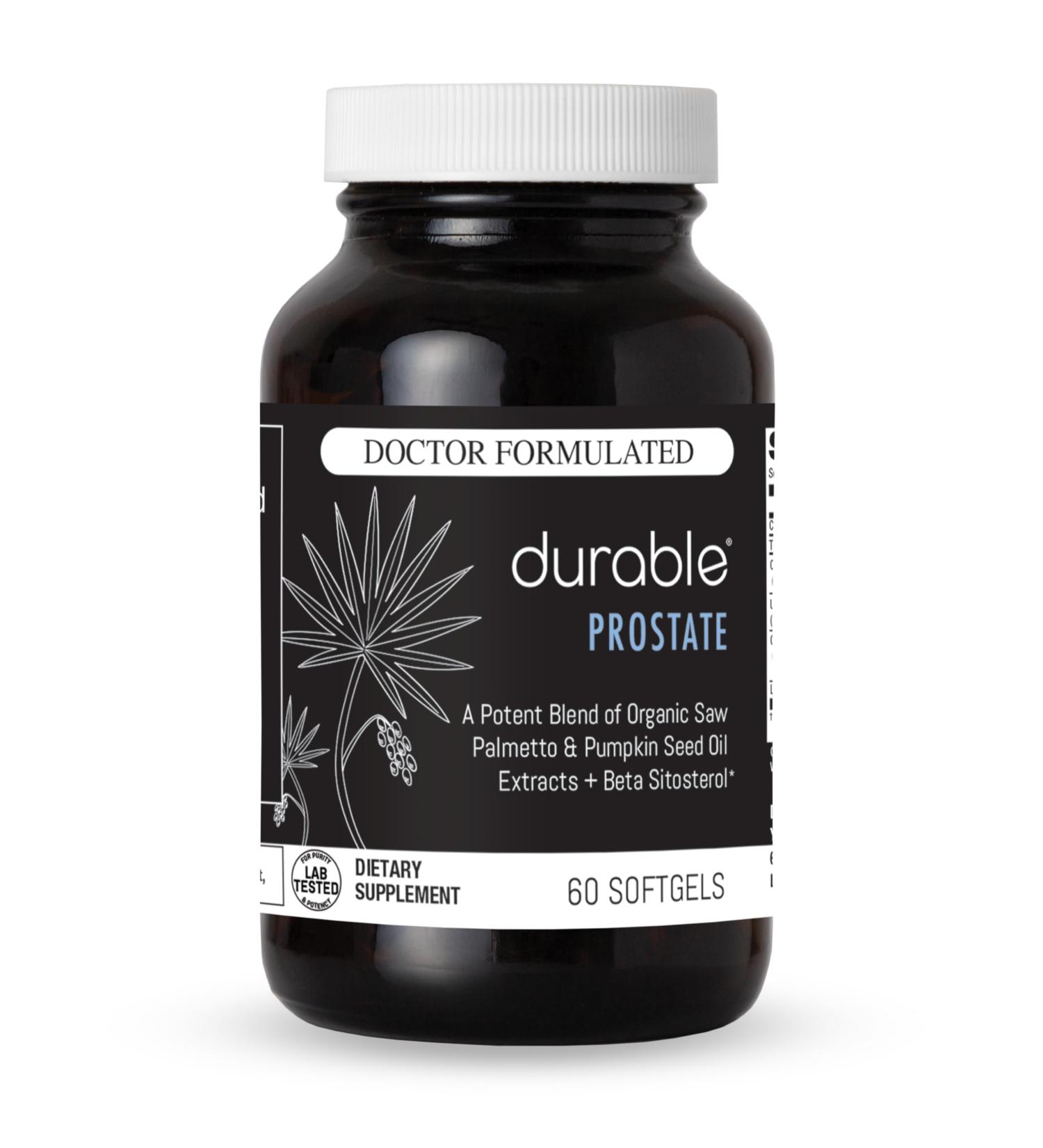 Durable Prostate Organic USPlus Saw Palmetto + Beta-Sitosterol Supports Men s Prostate Health Bladder Function & Flow Doctor-Formulated Made in USA 30 Day Supply (60 Softgels) 60 Count (Pack of 1) - Buy Online on GoSupps.com