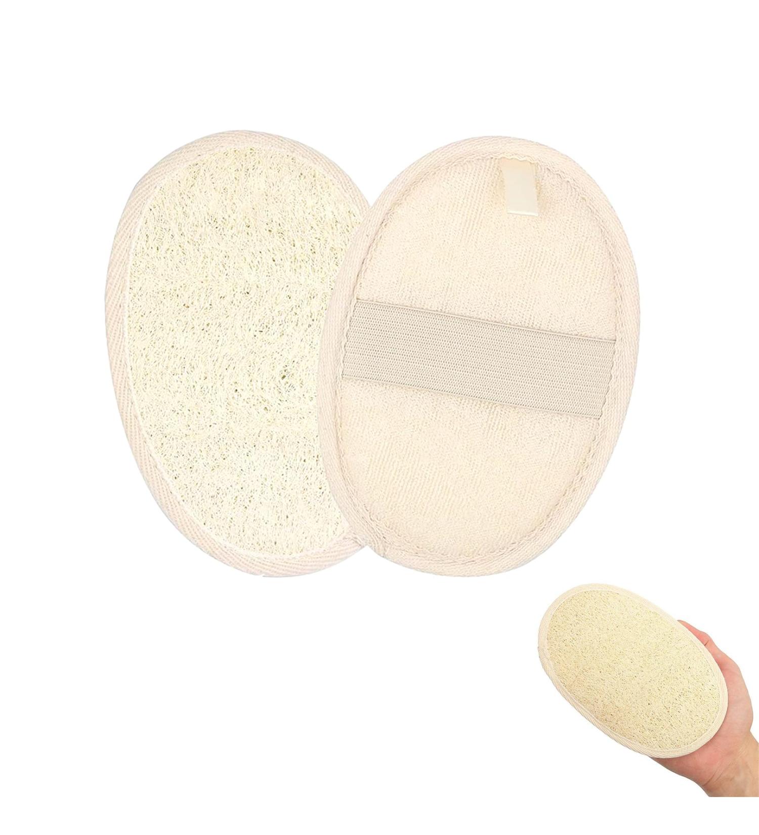 2pcs Natural Loofah Sponge Exfoliating Body Scrubbers Loofah Exfoliating Back Scrubber with Natural Luffa Pad for Body Bath Sponge Natural Exfoliating and Deep Back Washer for Men Women Shower - Buy Online on GoSupps.com
