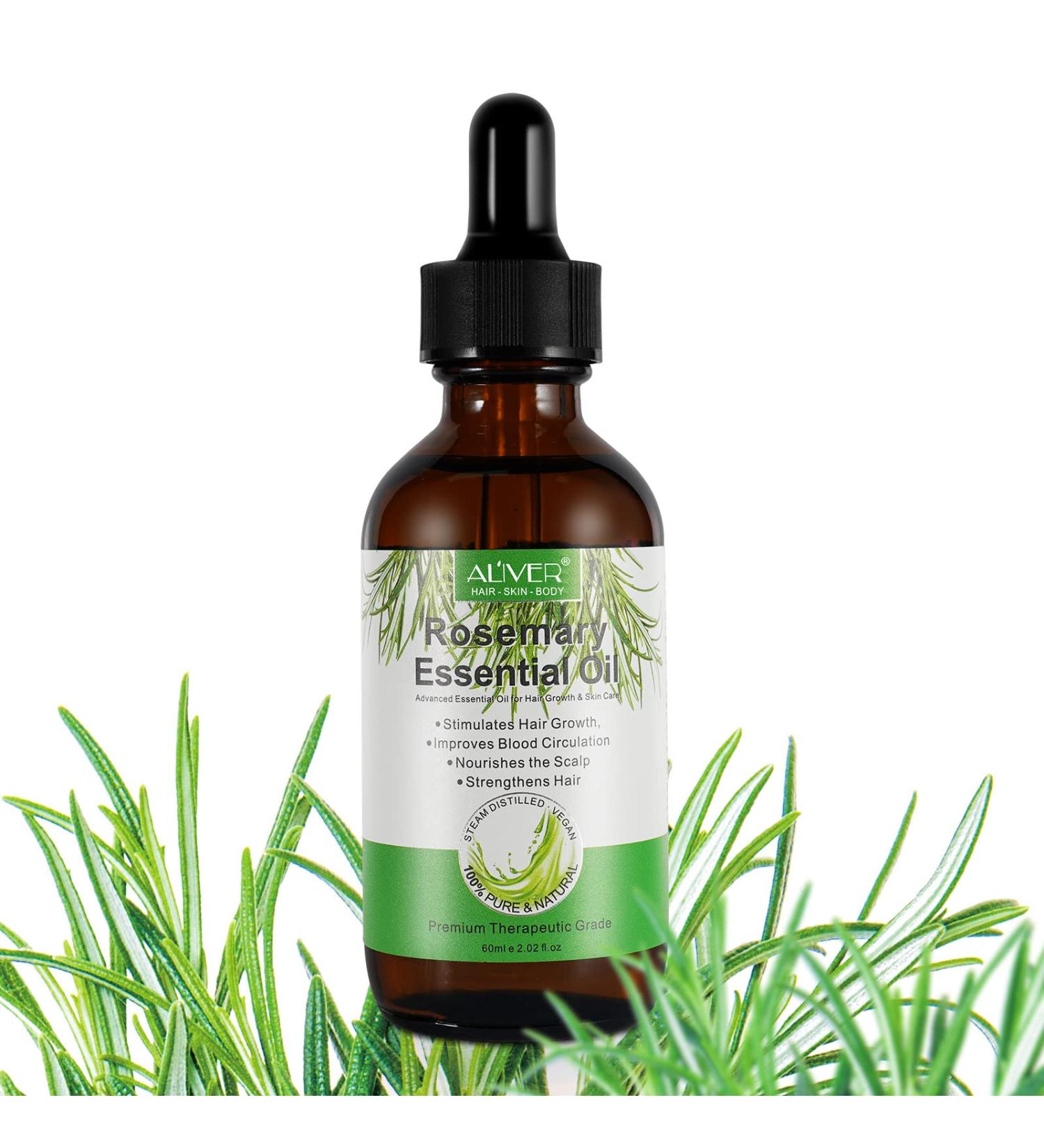 Organic Rosemary Essential Oil for Hair Growth & Skin Care - 2 Fl Oz (Pack of 1) - Buy Online on GoSupps.com