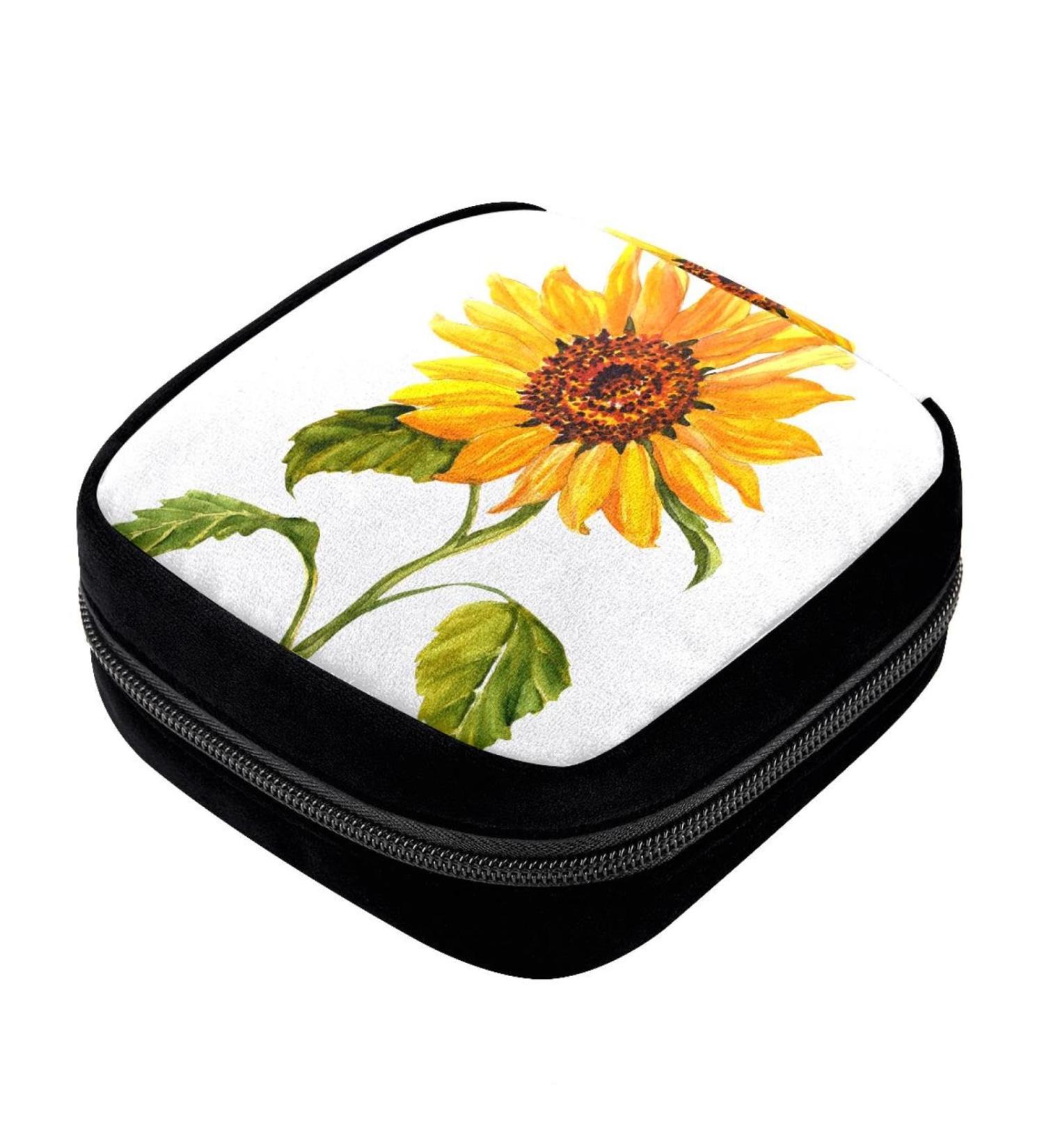 Spring Sunflower GIAPB Period Bag | Sanitary Napkin Storage & Makeup Pouch - Buy Online on GoSupps.com
