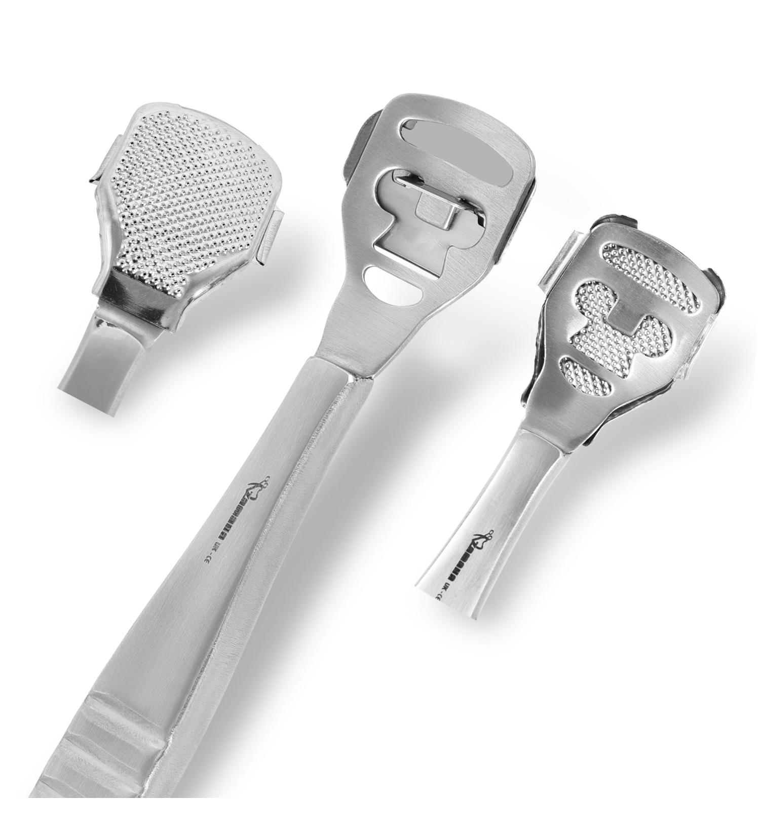 ZAMAHA UK Callus Remover Hard Skin Remover Foot Heel Shaver Pedicure Foot Scraper (Stainless Steel Handle) - Buy Online on GoSupps.com