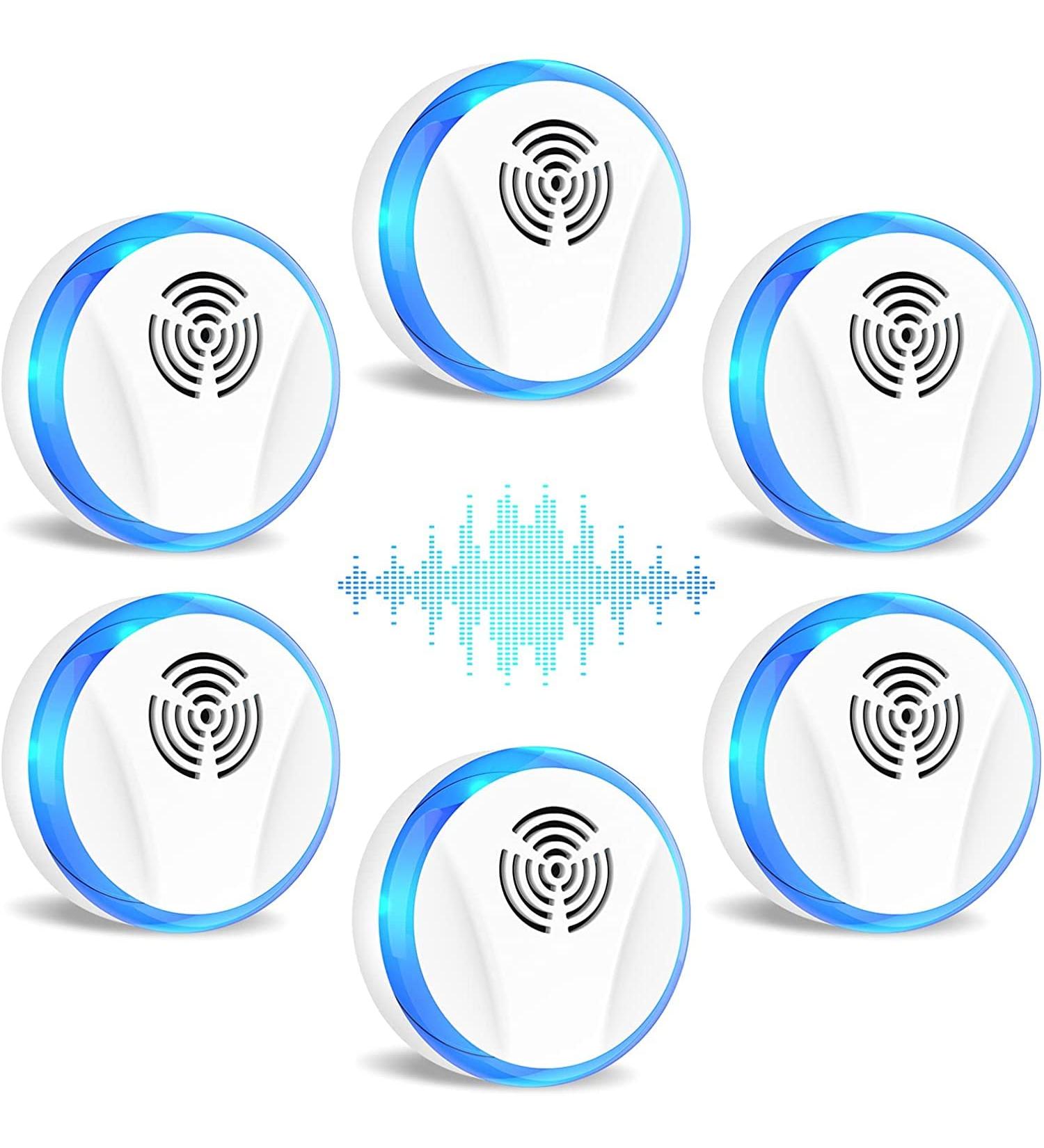 6 Pack Ultrasonic Pest Repeller - Electronic Indoor Pest Control for Insects, Roaches, Mice, Spiders, Ants, Bugs, Mosquitoes - Plug-in Repellent for Home, Garage, Warehouse, Office, Hotel - Buy Online on GoSupps.com