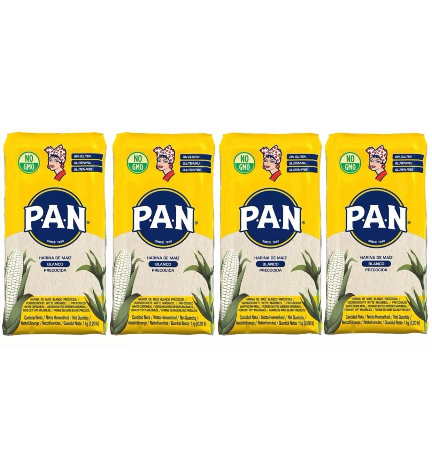 Harina PAN Pre-Cooked White Maize Meal - 1kg (Pack of 4) - Buy Online on GoSupps.com
