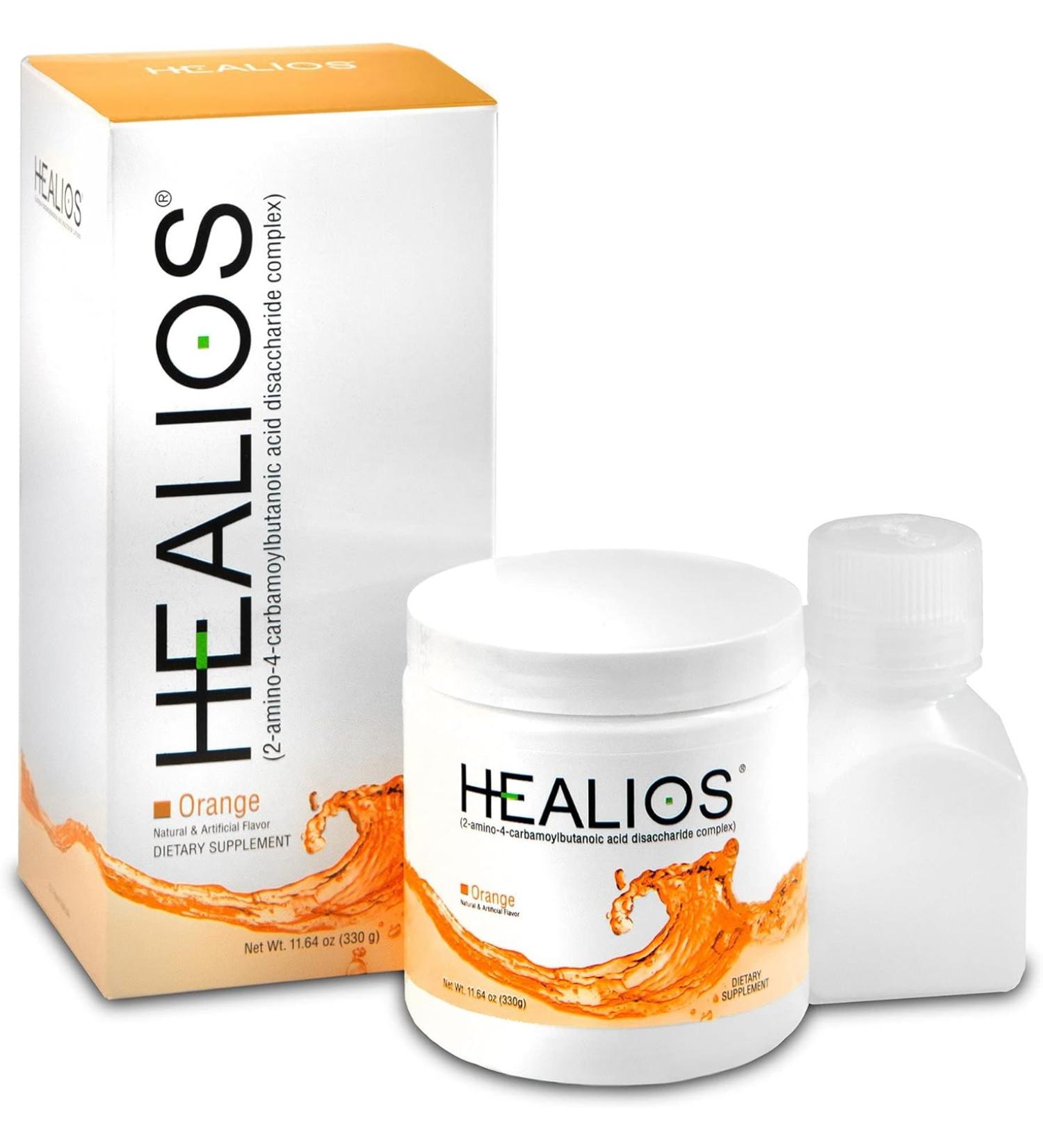 HEALIOS Orange Flavor Oral Health and Dietary Supplement  Powder Form  Naturally Sourced L-Glutamine Trehalose L-Arginine  11.64 Ounces - Buy Online on GoSupps.com