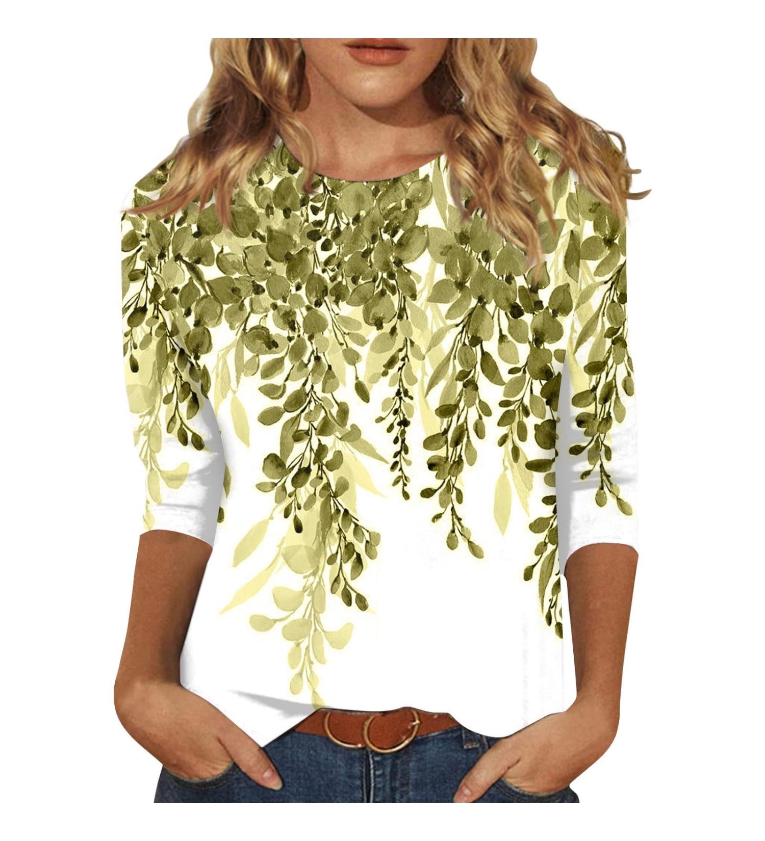 Shop Stylish Women's Blouse Tops - Summer Round Neck T-Shirt & Long Sleeve Sweatshirts - Casual Cotton Sports Shirts | International Shipping Available - Buy Online on GoSupps.com