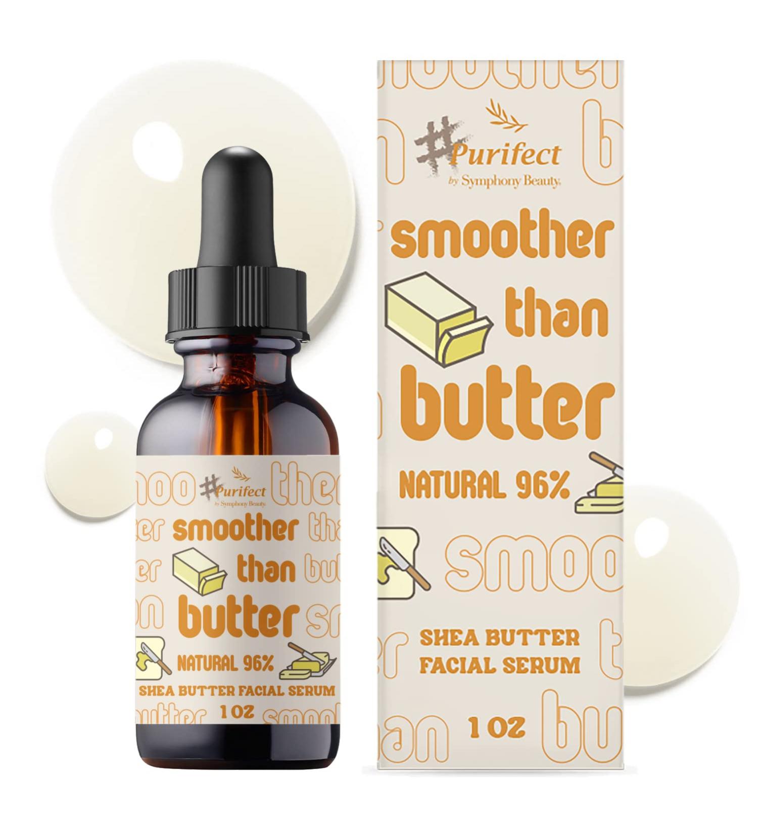 Purifect Smoother Than Butter Shea Butter Facial Serum - Hydrating Vitamin E Oil for Dry Skin & Skin Barrier Protection - 30ml - Buy Online on GoSupps.com