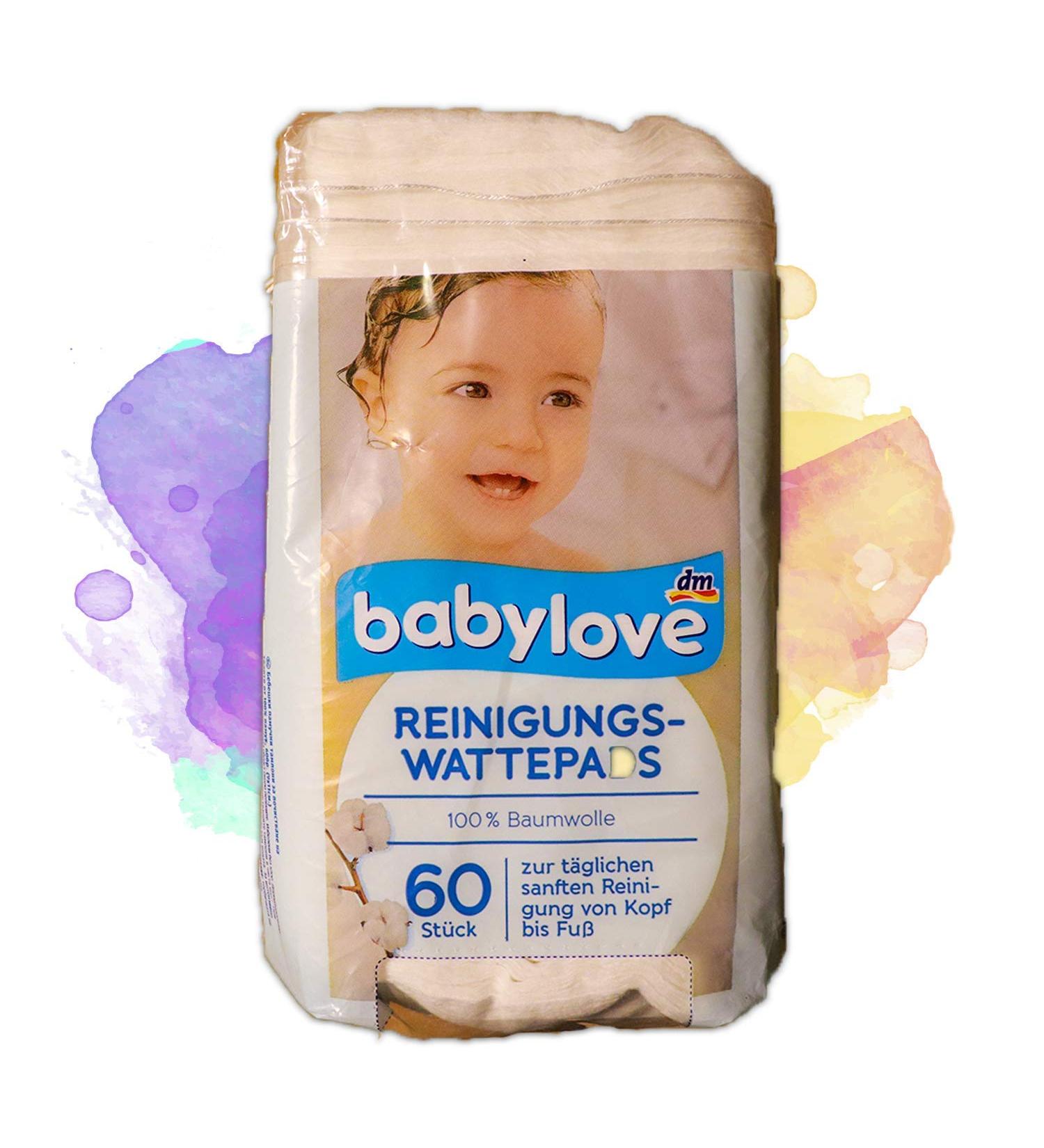 Babylove cleaning cotton pads pack of 4 (4 x 60 pieces) 60 pieces (pack of 4)