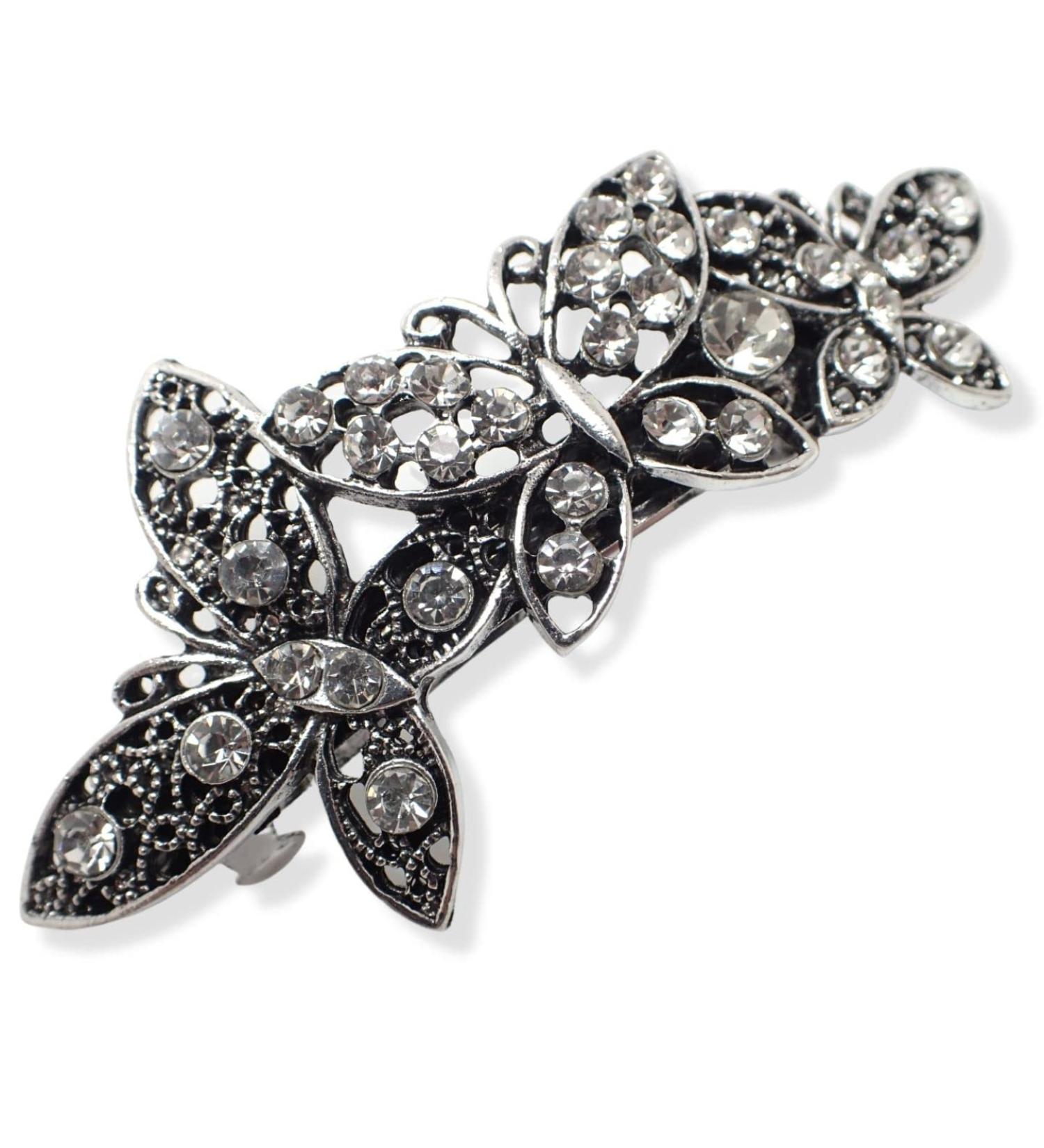 Topkids Vintage Rhinestone Accessories | Butterfly & Flower Bridal Jewelry | 5.5 cm Pearl Wedding Collection - Buy Online on GoSupps.com