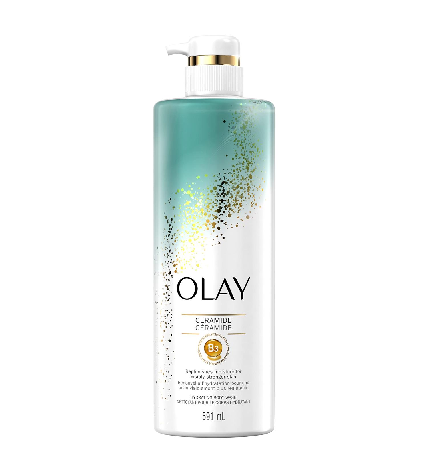 Olay Cleansing & Strengthening Body Wash with Ceramide & Vitamin B3 - 591mL | Hydrating Nourishing & Ideal for All Skin Types - Shop Internationally - Buy Online on GoSupps.com