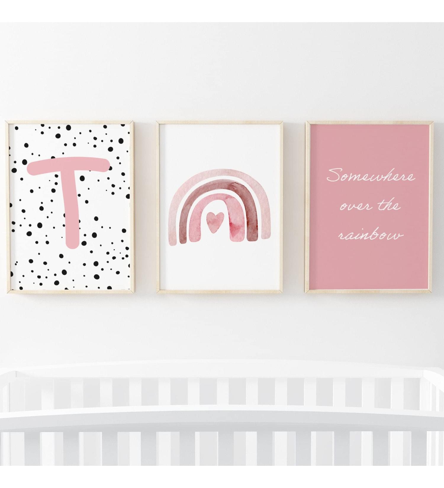 Pompom Prints Set of 3 | Rainbow Nursery Prints | Scandi Boho Style Decor | Playroom Wall Art | A4 Size | Frames Not Included - Buy Online on GoSupps.com