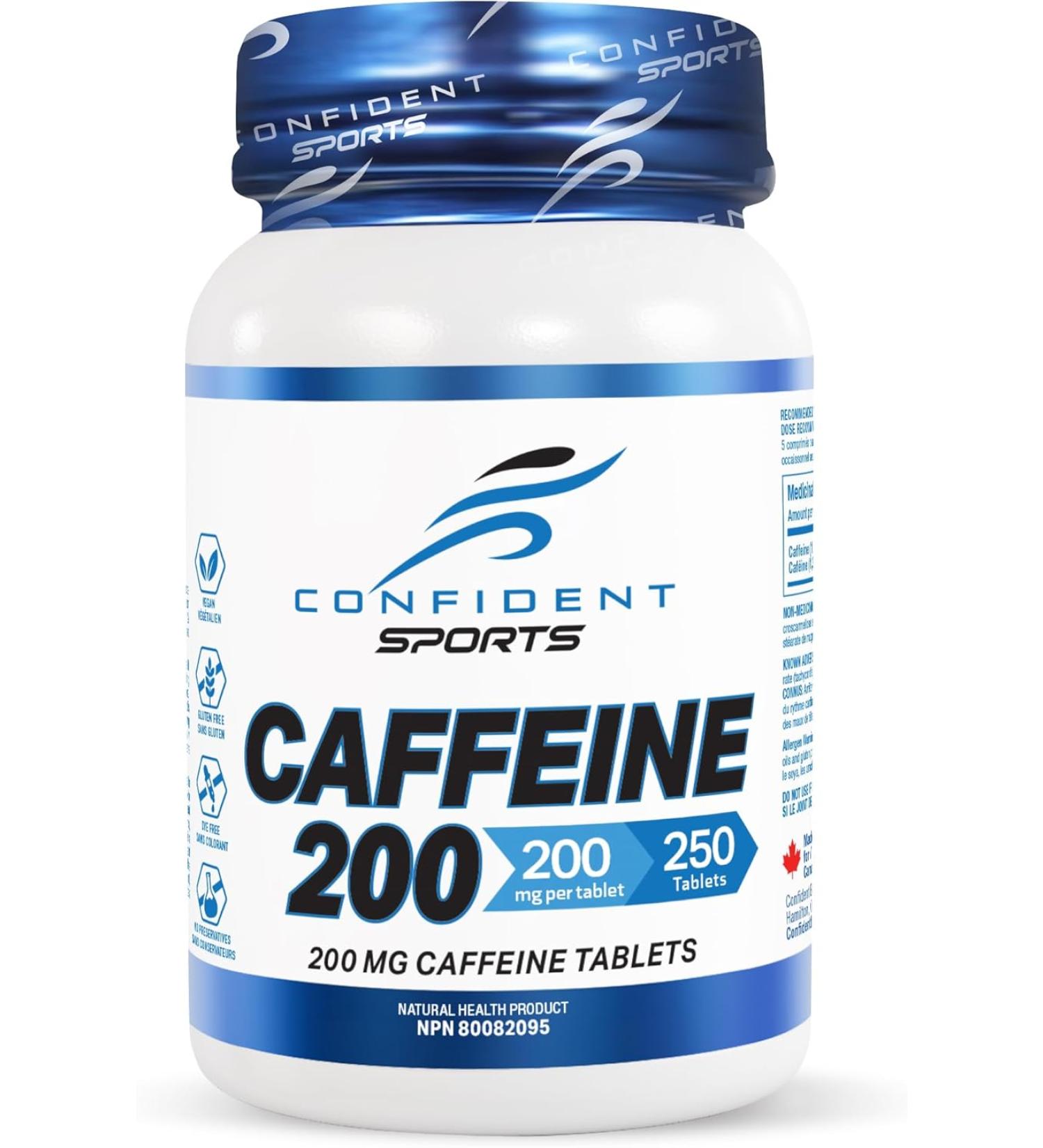 CONFIDENT SPORTS CAFFEINE 200 mg - 250 Tablets - Buy Online on GoSupps.com