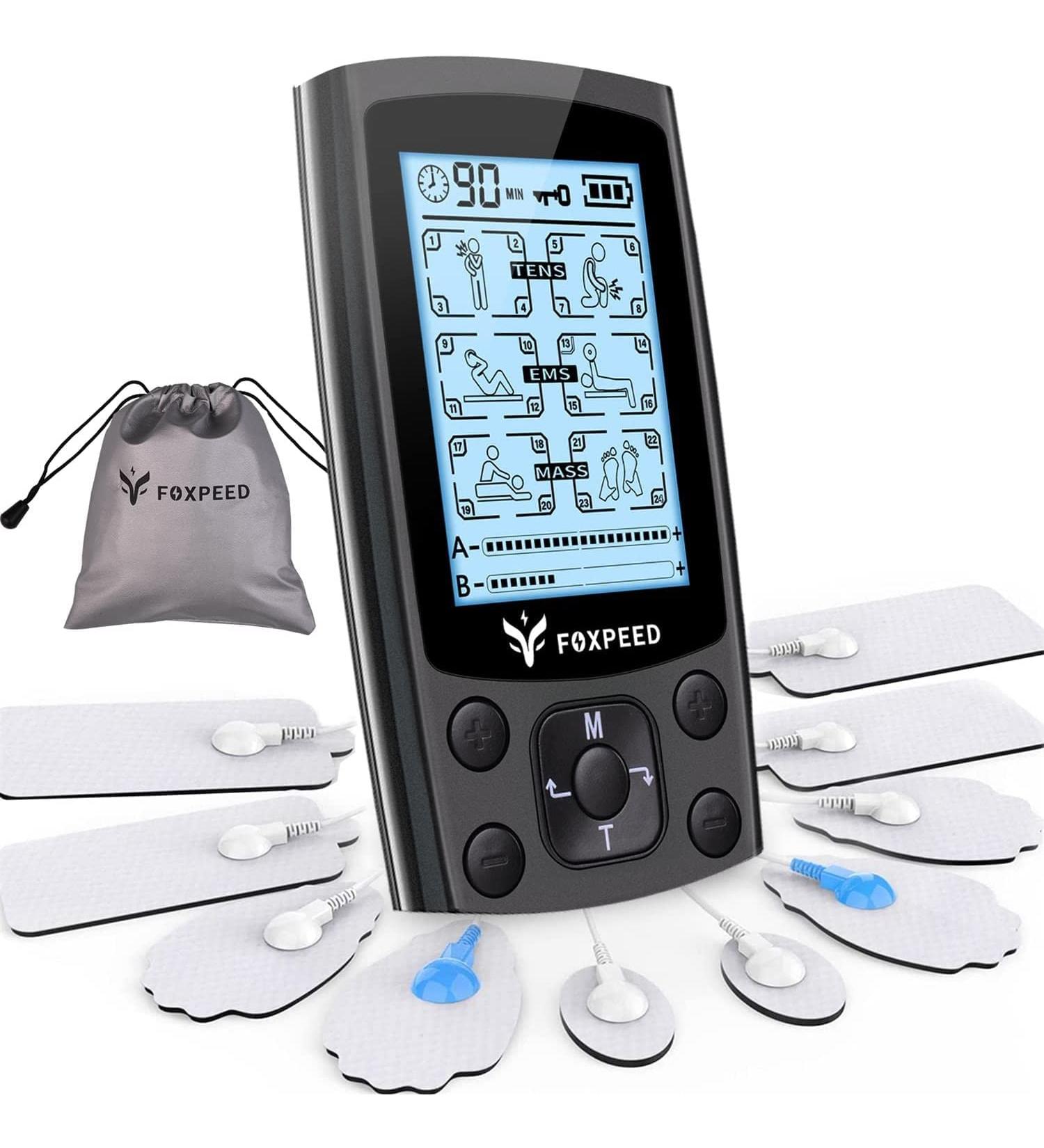 24 Model Tens EMS Muscle Stimulator for Pain Relief | Dual Channel Tens Unit with 10Pcs Premium Pads - Buy Online on GoSupps.com