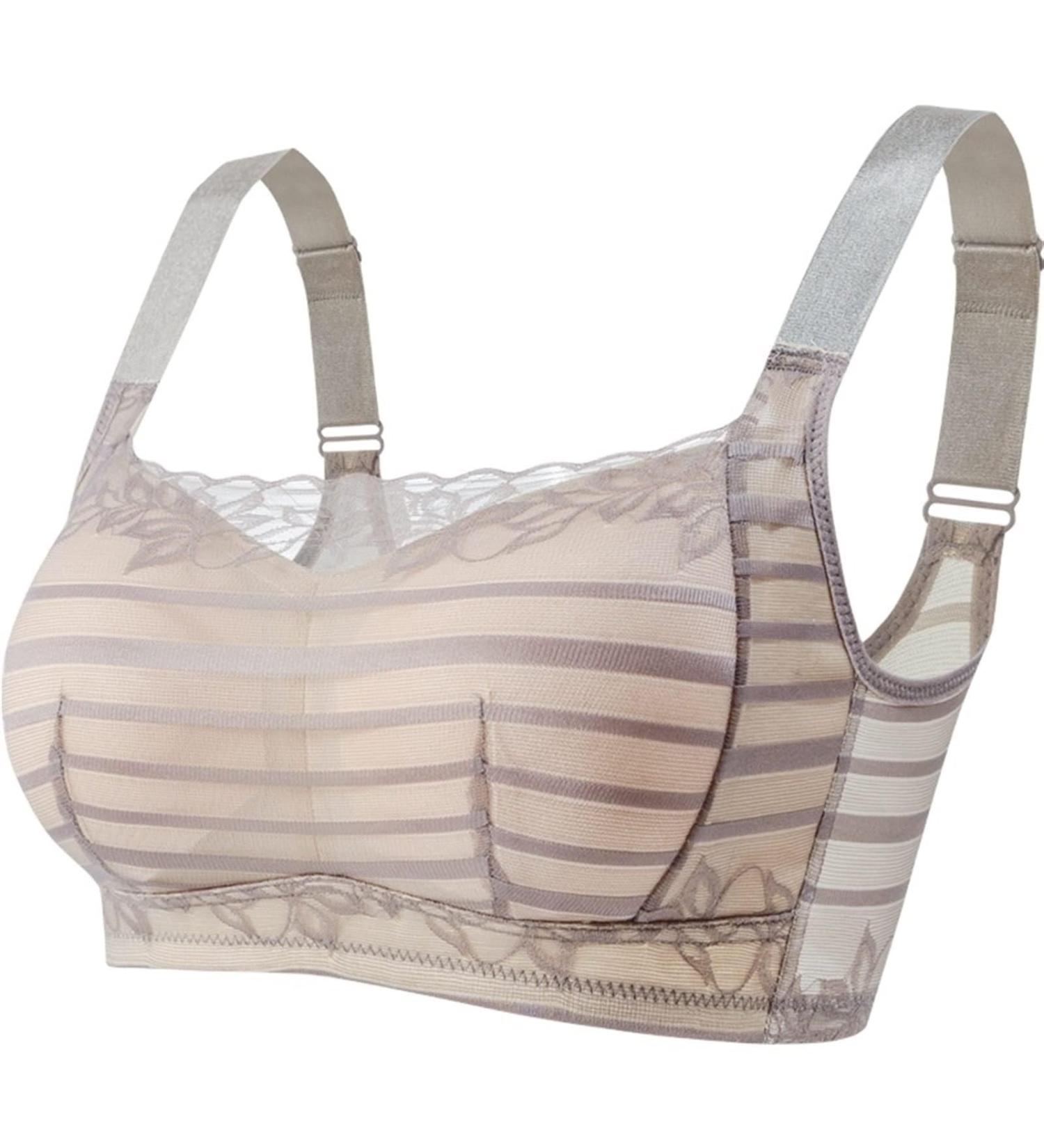 GHAKKE Women Mastectomy Bras - Lace Wireless Bandeau Bralette with Prosthesis Pocket for Sports & Sleep - Gray - Buy Online on GoSupps.com