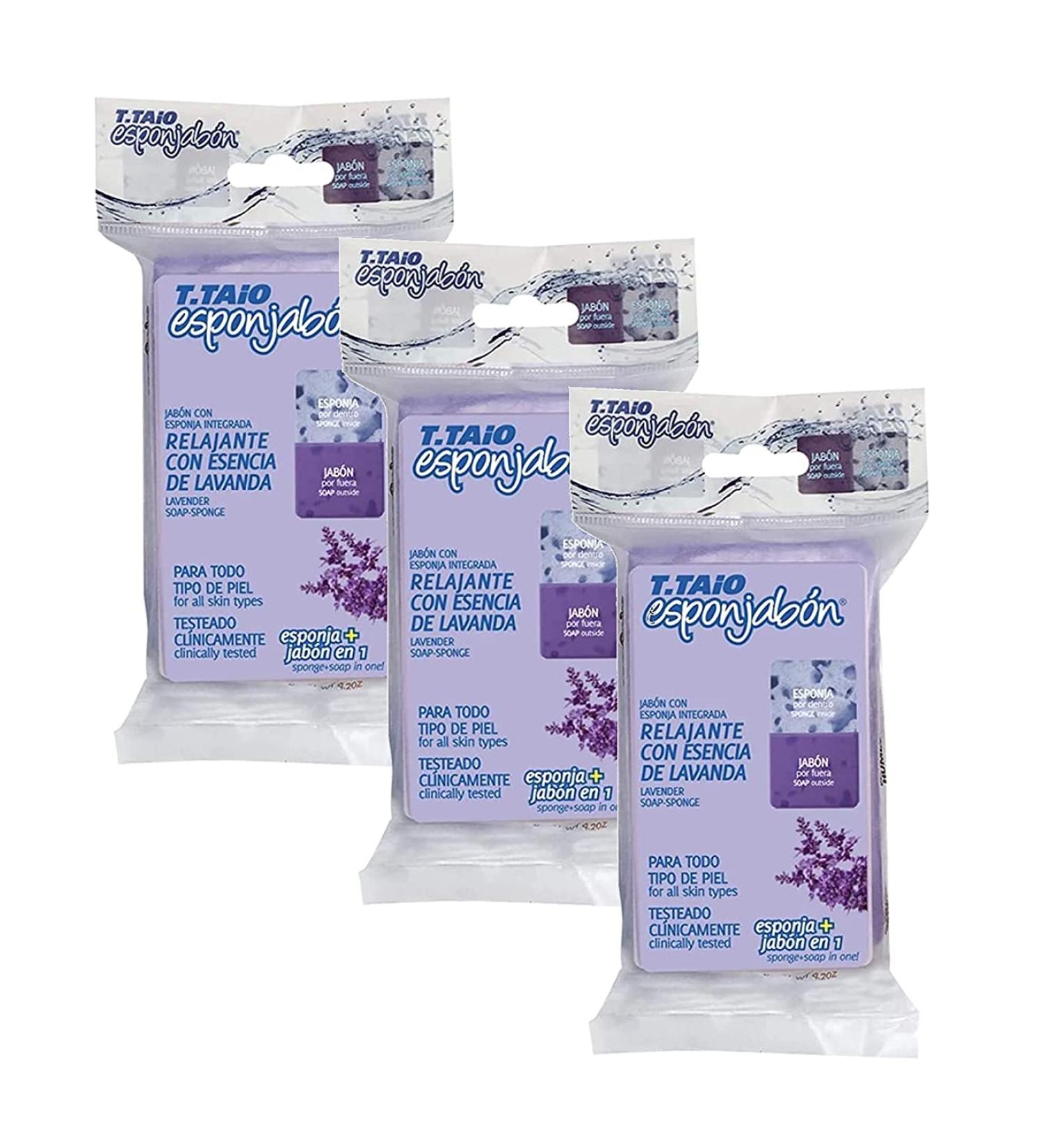 T.TAiO Esponjabon Lavender Soap Sponge 3 Pack