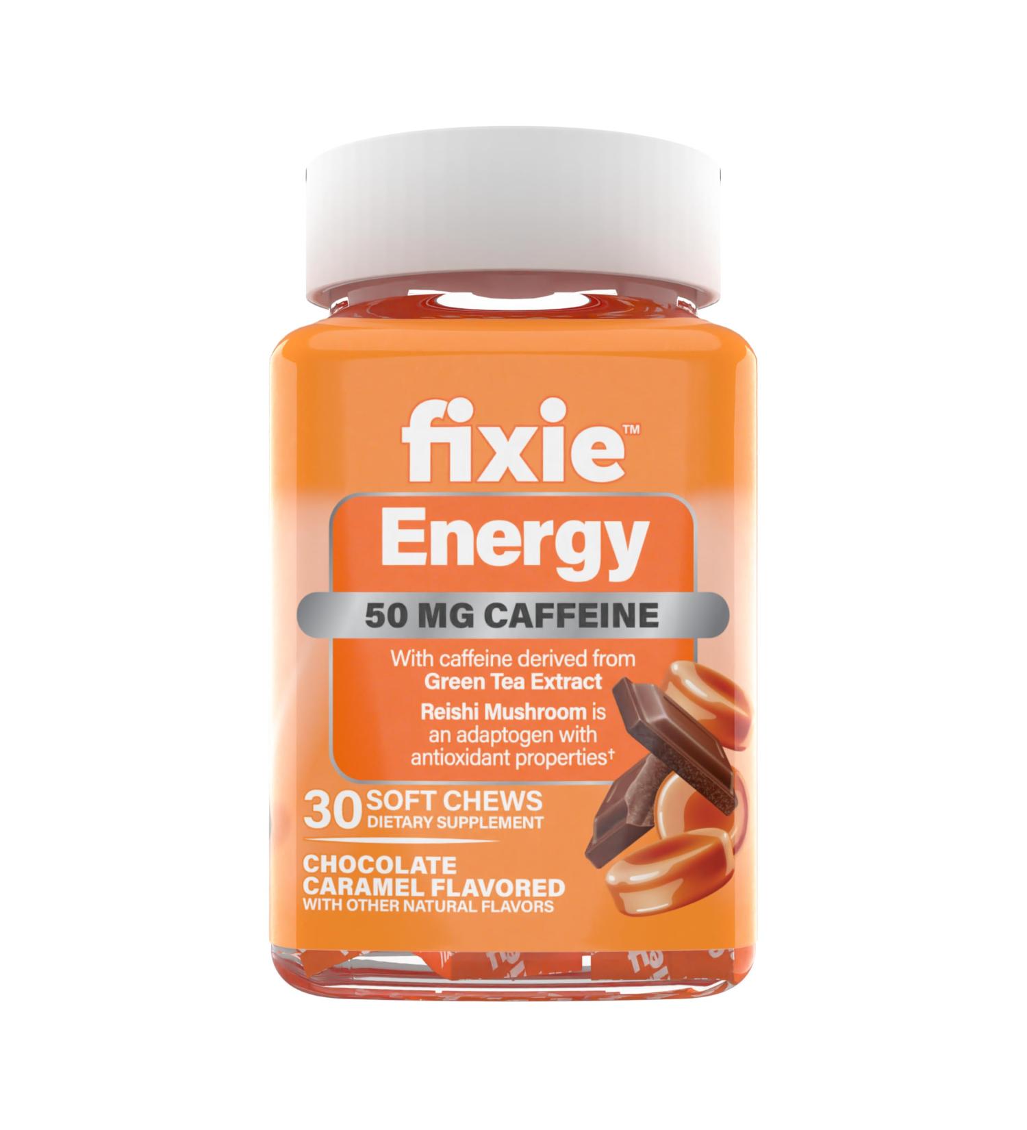 Buy Fixie Energy Soft Chews 50mg Caffeine - Refreshing Orange Flavor | Fast International Shipping - Buy Online on GoSupps.com