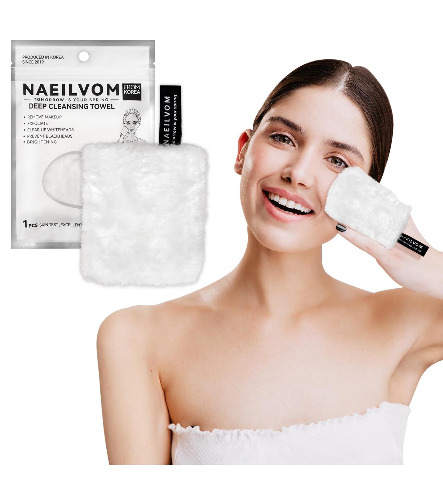 NAEILVOM Eco-Friendly Reusable Makeup Remover Gloves - Exfoliating Cloth for Effortless Makeup Removal - No Cleansing Oils Needed - Buy Online on GoSupps.com