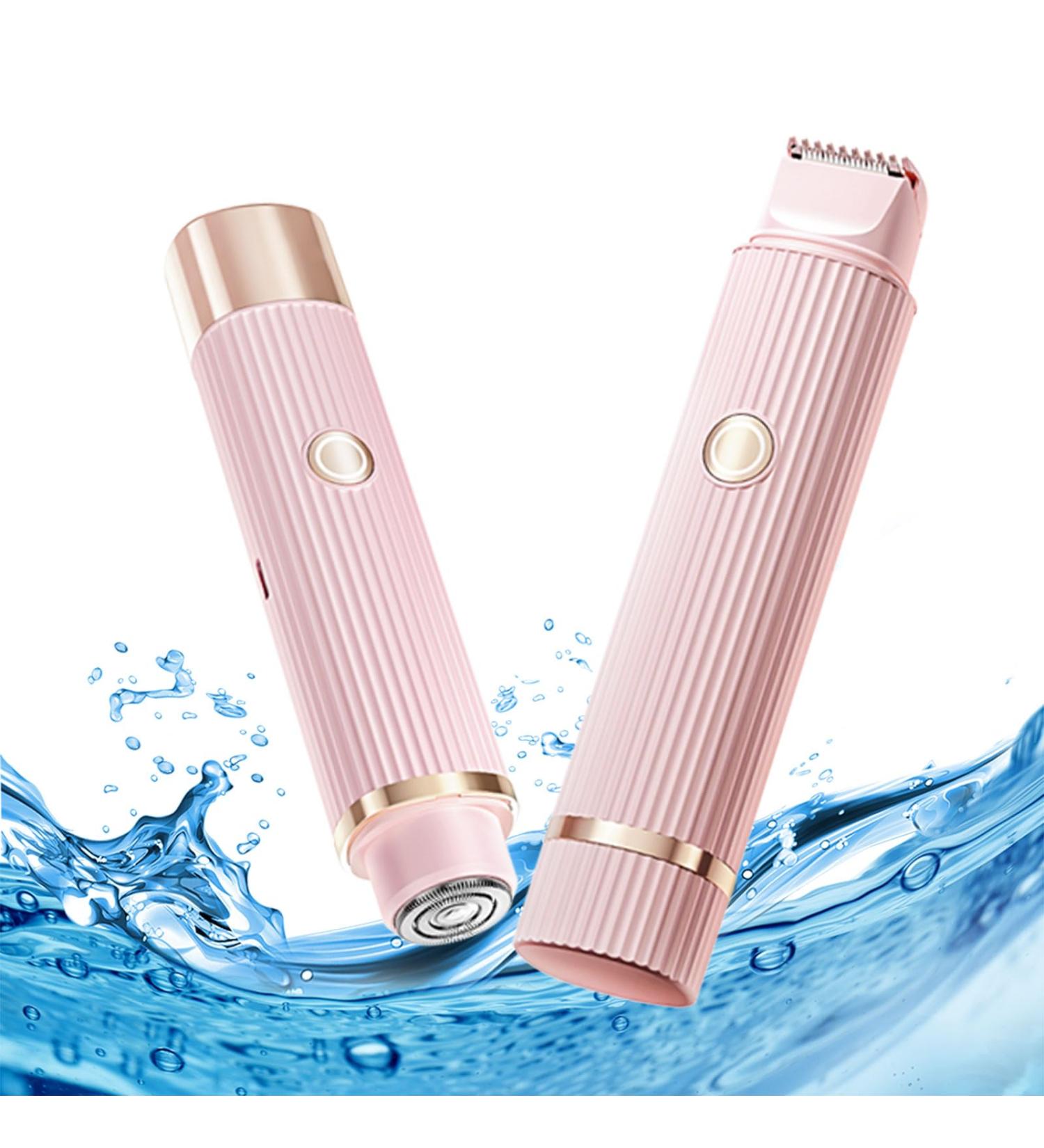 Magitech 2 in 1 Bikini Trimmer for Women - Rechargeable IPX7 Waterproof Electric Shaver & Hair Remover in Pink | Perfect for Face Arms & Legs - Buy Online on GoSupps.com