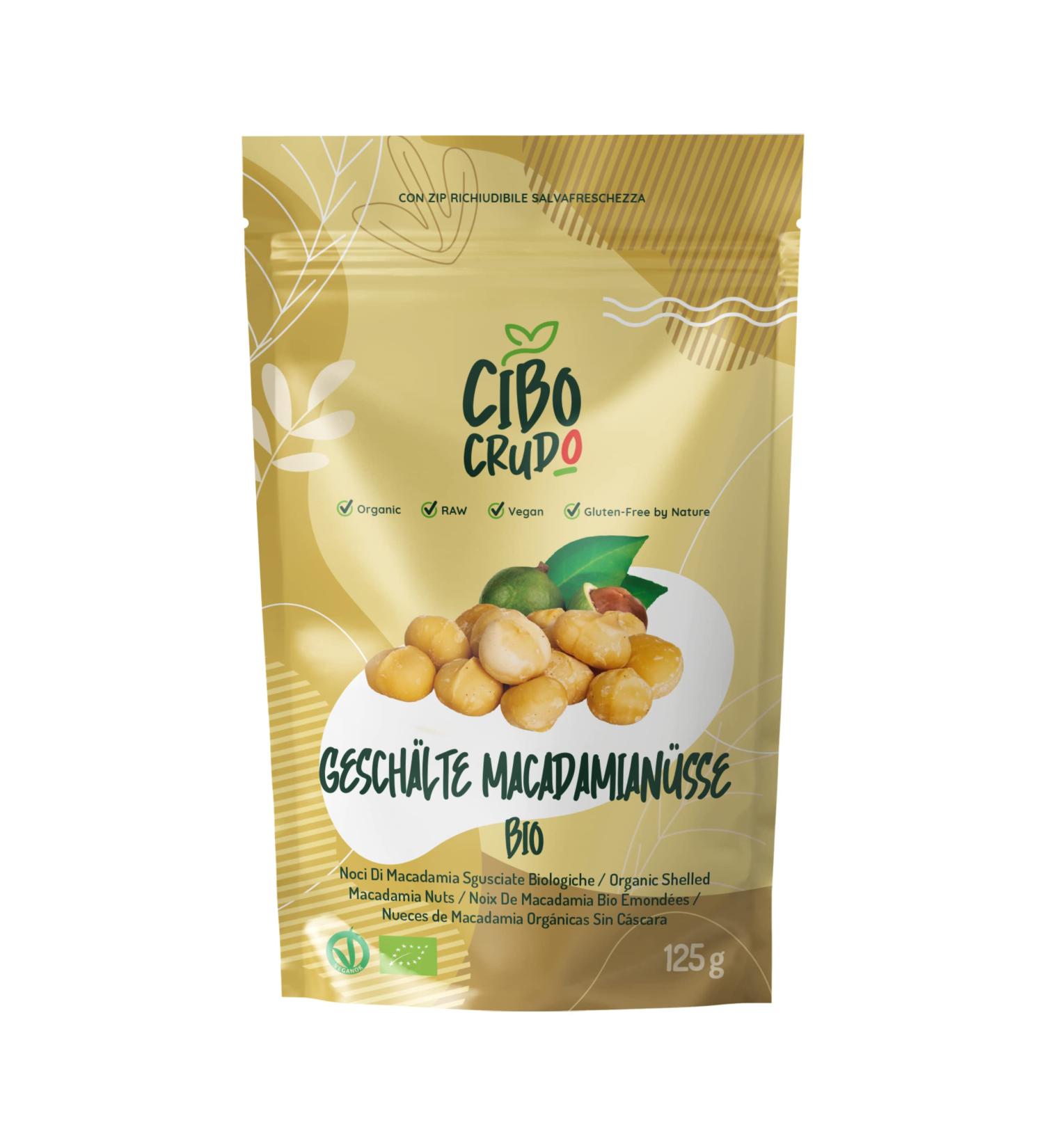 Organic Macadamia Nuts - S nken Kerne 125g | Raw Unsalted & Nutrient-Rich | International Shipping Available - Buy Online on GoSupps.com