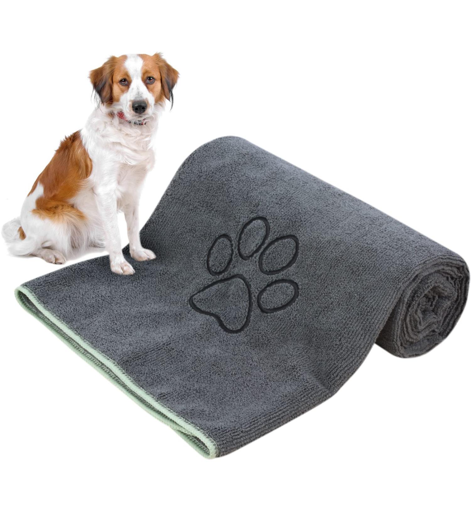 Buy Kinhwa Extra Absorbent Microfiber Dog Towel XXL 76x127cm - Quick-Drying Soft & Durable for Pets - Ideal for Dogs & Cats - Gray - Buy Online on GoSupps.com